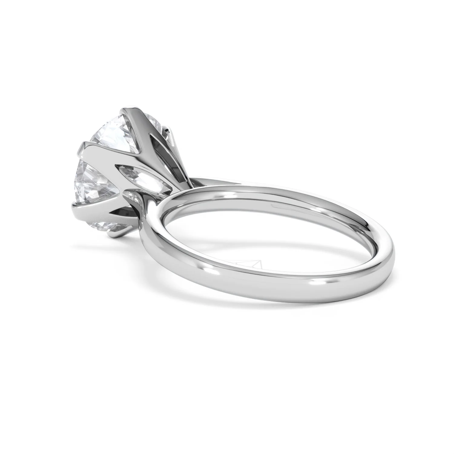 Low Set Chloe 5.00ct Lab Diamond Round Cut Engagement Ring in 18K White Gold G/VS1 - Image 59