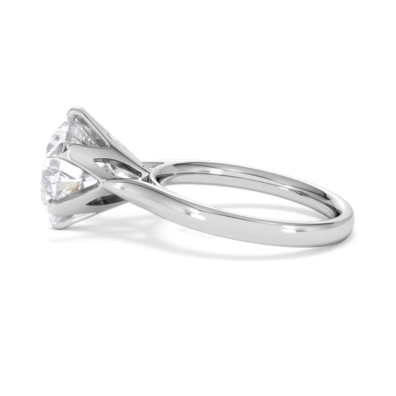 Low Set Chloe 5.00ct Lab Diamond Round Cut Engagement Ring in 18K White Gold G/VS1 - Image 68