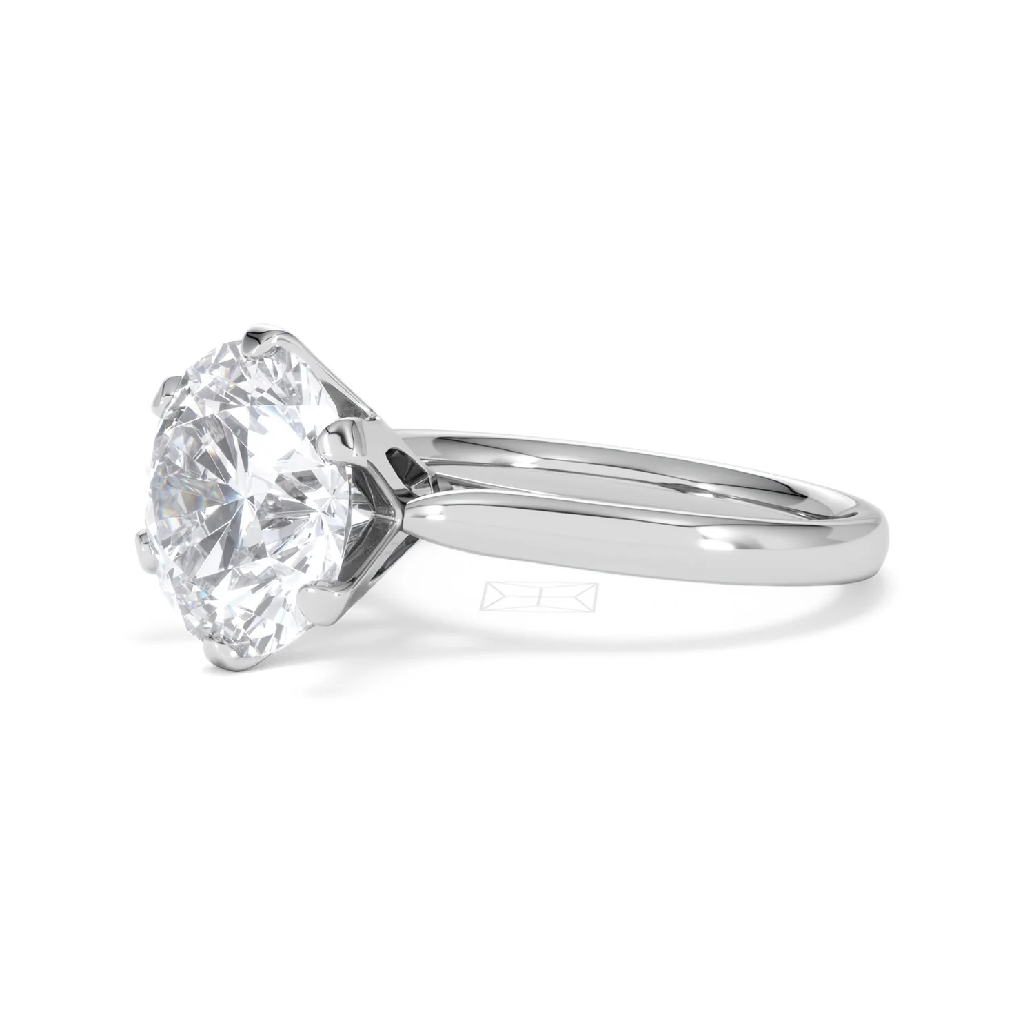 Low Set Chloe 5.00ct Lab Diamond Round Cut Engagement Ring in 18K White Gold G/VS1 - Image 78