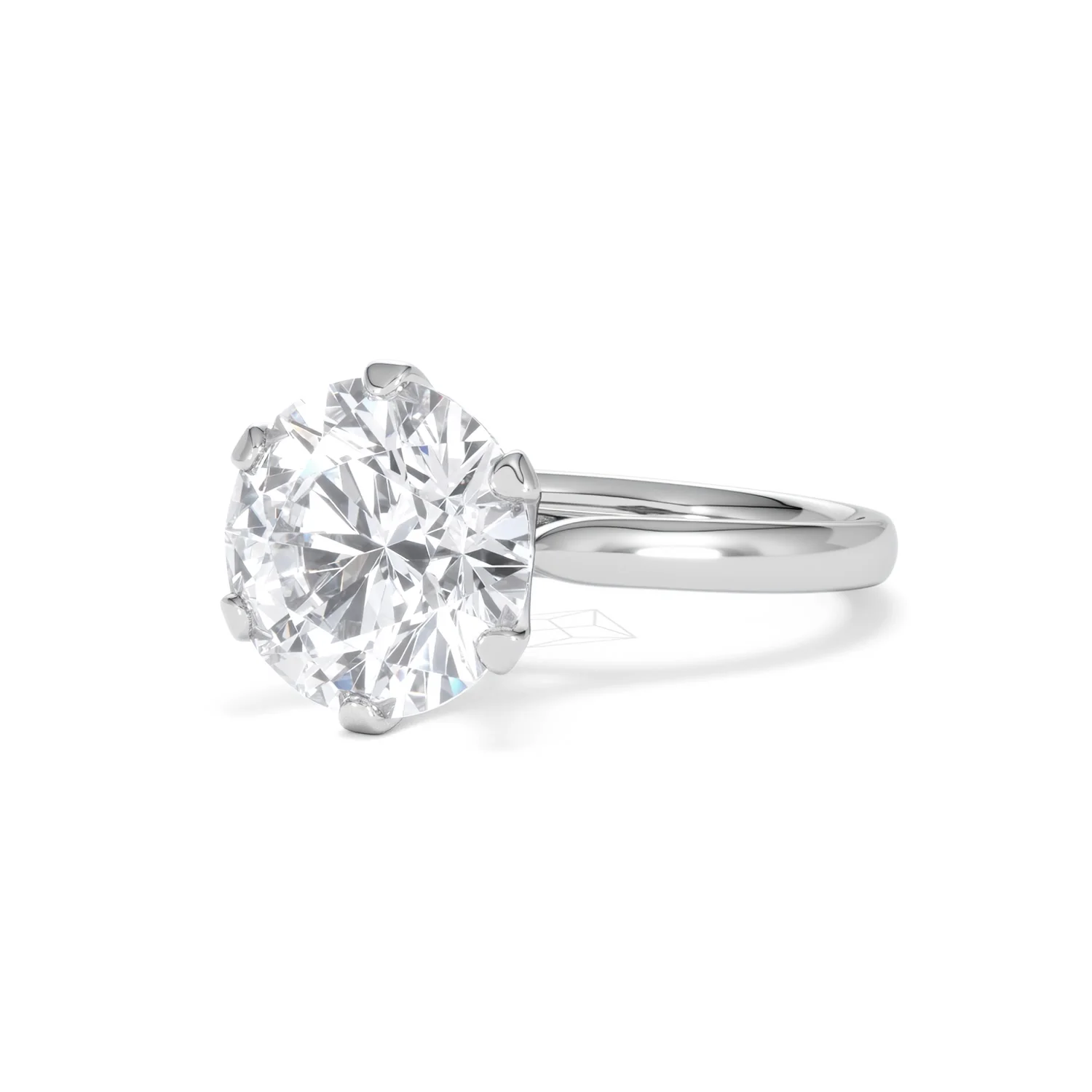 Low Set Chloe 5.00ct Lab Diamond Round Cut Engagement Ring in 18K White Gold G/VS1 - Image 83