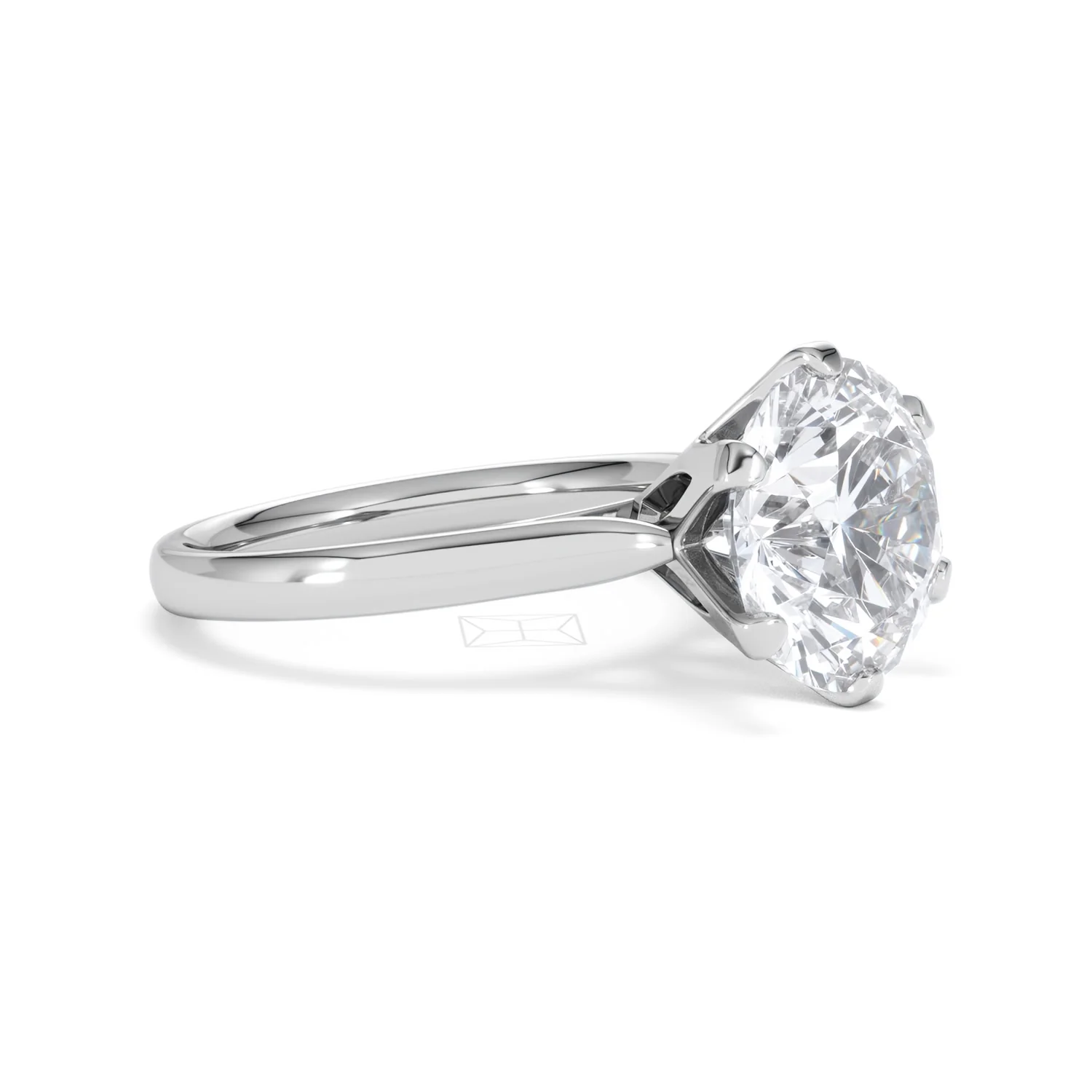 Low Set Chloe 5.00ct Lab Diamond Round Cut Engagement Ring in Platinum G/VS1 - Image 20