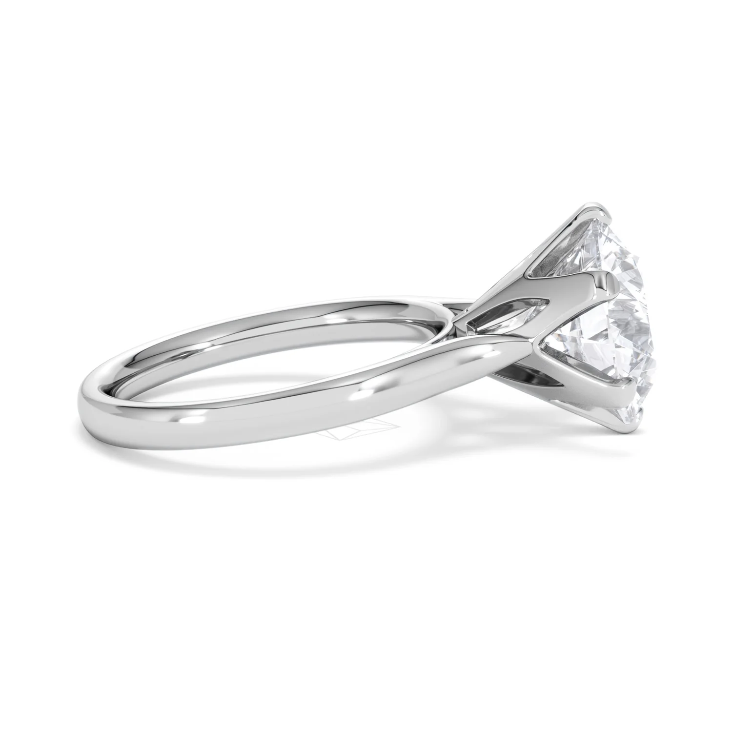 Low Set Chloe 5.00ct Lab Diamond Round Cut Engagement Ring in Platinum G/VS1 - Image 28