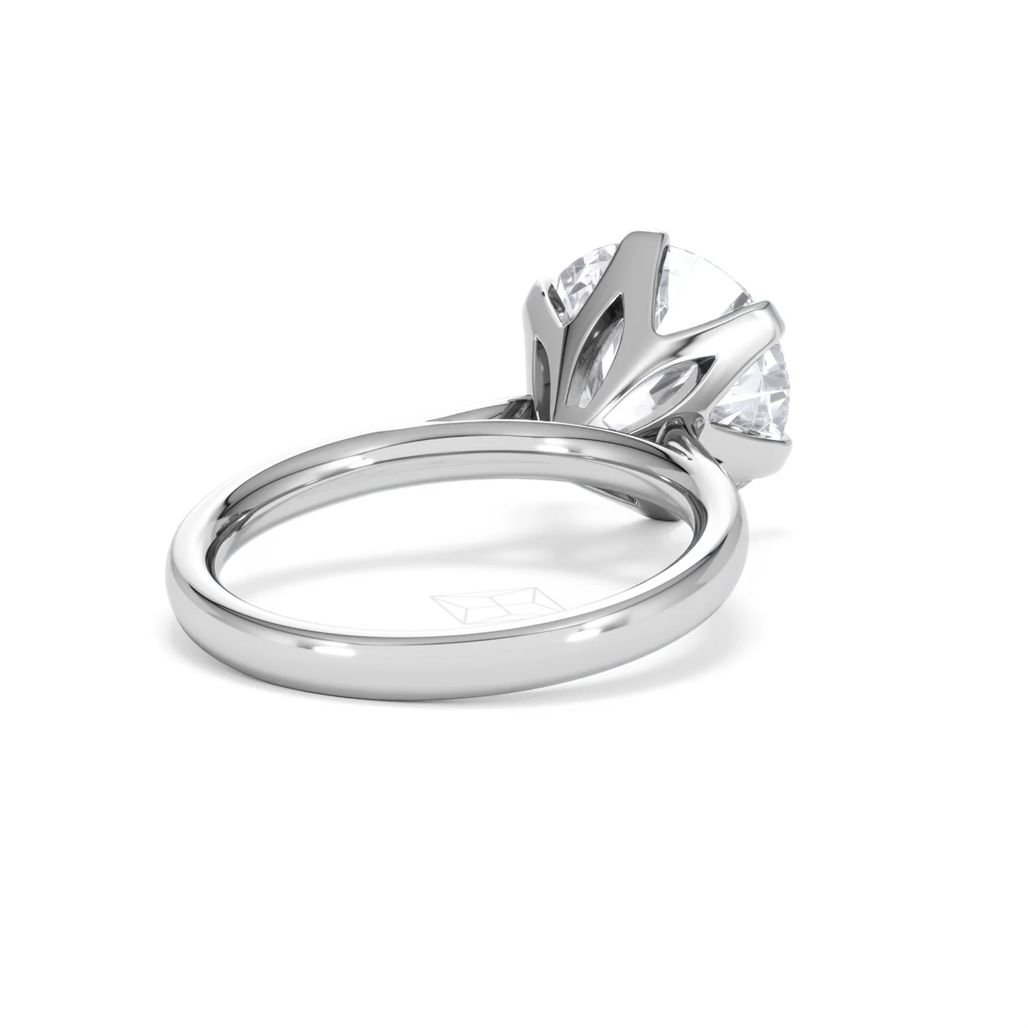 Low Set Chloe 5.00ct Lab Diamond Round Cut Engagement Ring in Platinum G/VS1 - Image 43