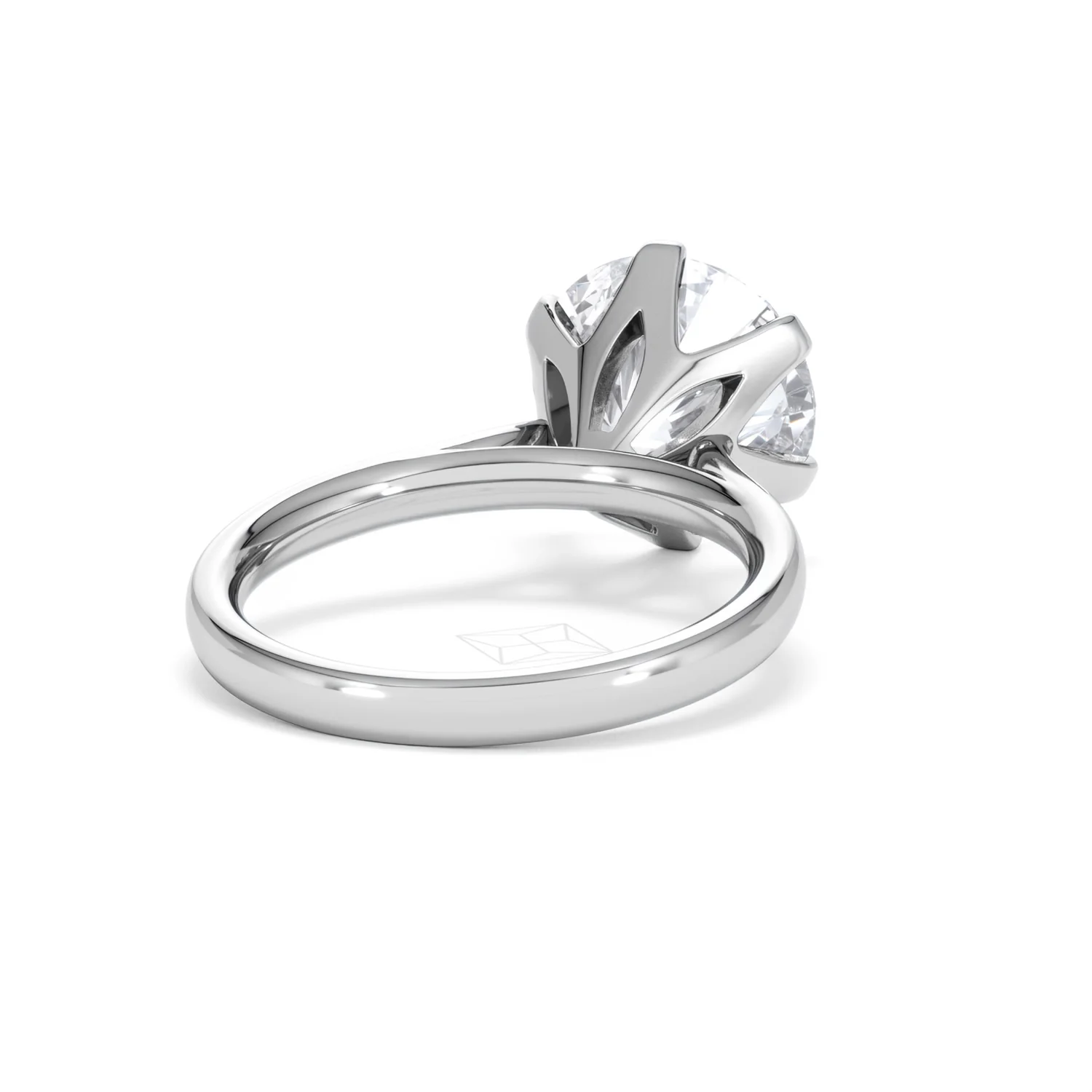 Low Set Chloe 5.00ct Lab Diamond Round Cut Engagement Ring in Platinum G/VS1 - Image 44