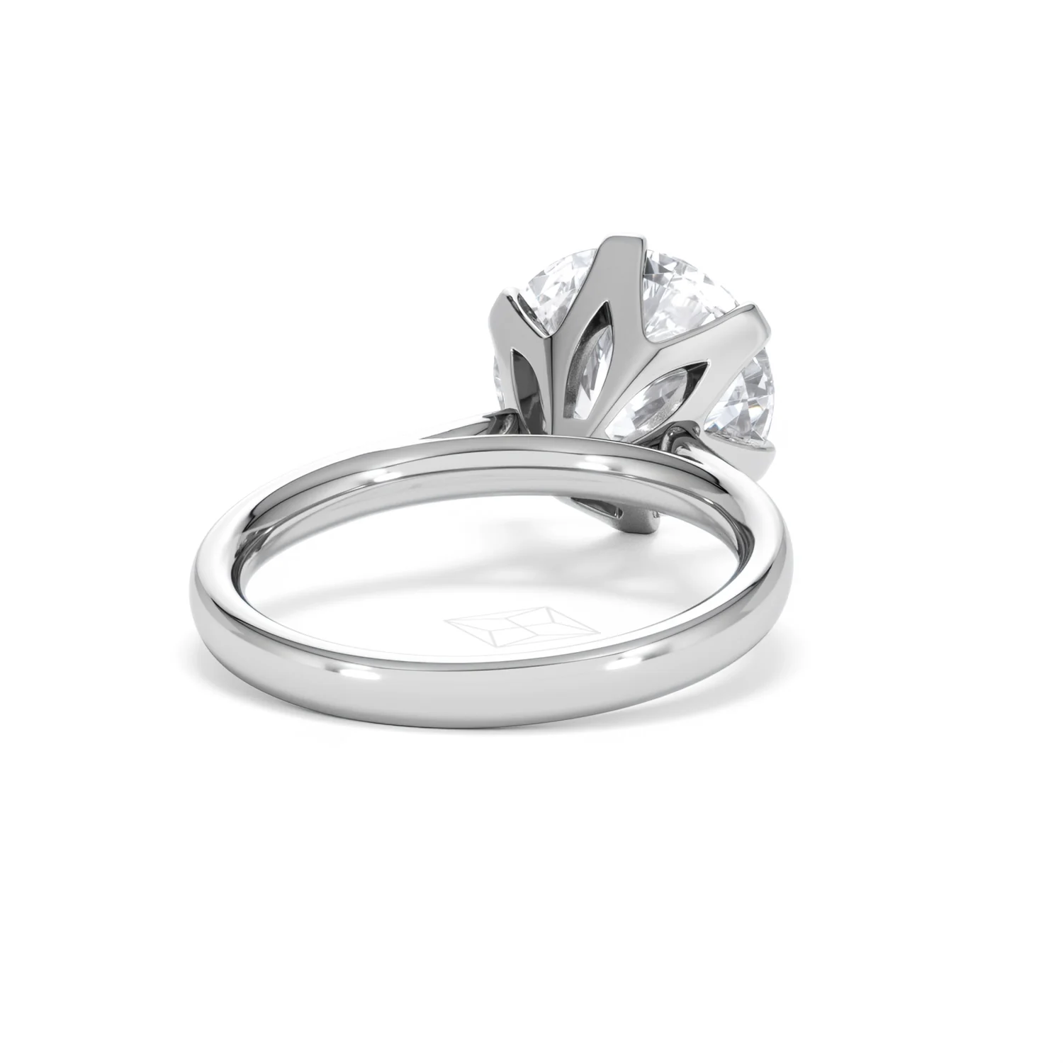 Low Set Chloe 5.00ct Lab Diamond Round Cut Engagement Ring in Platinum G/VS1 - Image 45