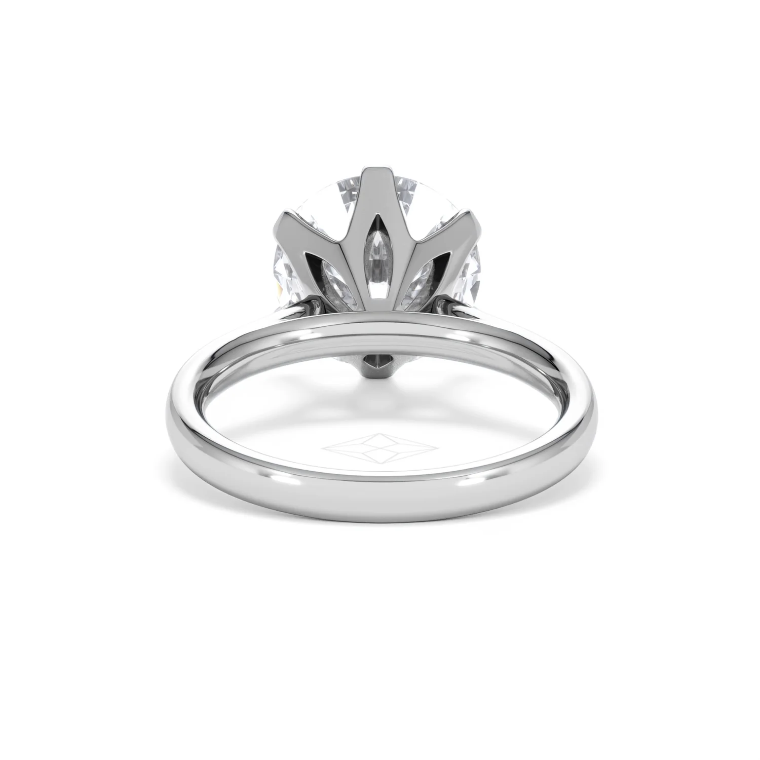 Low Set Chloe 5.00ct Lab Diamond Round Cut Engagement Ring in Platinum G/VS1 - Image 49