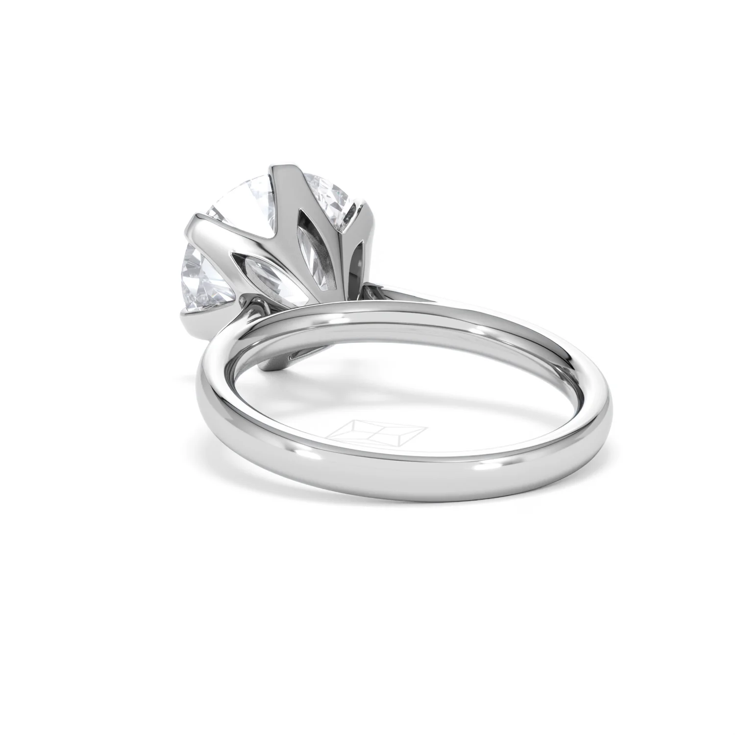 Low Set Chloe 5.00ct Lab Diamond Round Cut Engagement Ring in Platinum G/VS1 - Image 54