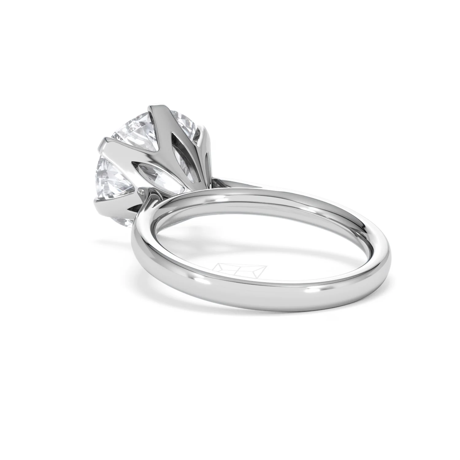 Low Set Chloe 5.00ct Lab Diamond Round Cut Engagement Ring in Platinum G/VS1 - Image 56
