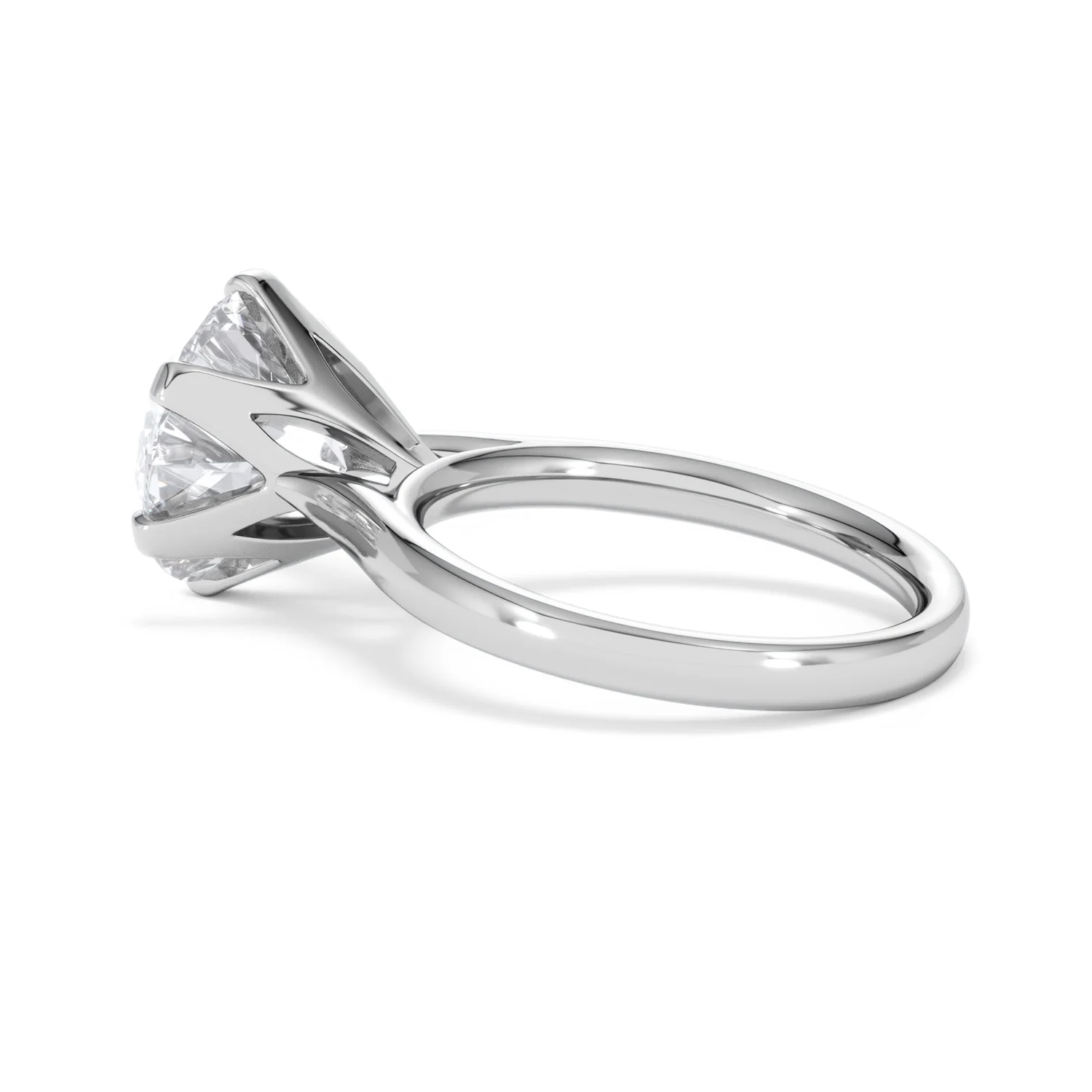 Low Set Chloe 5.00ct Lab Diamond Round Cut Engagement Ring in Platinum G/VS1 - Image 63