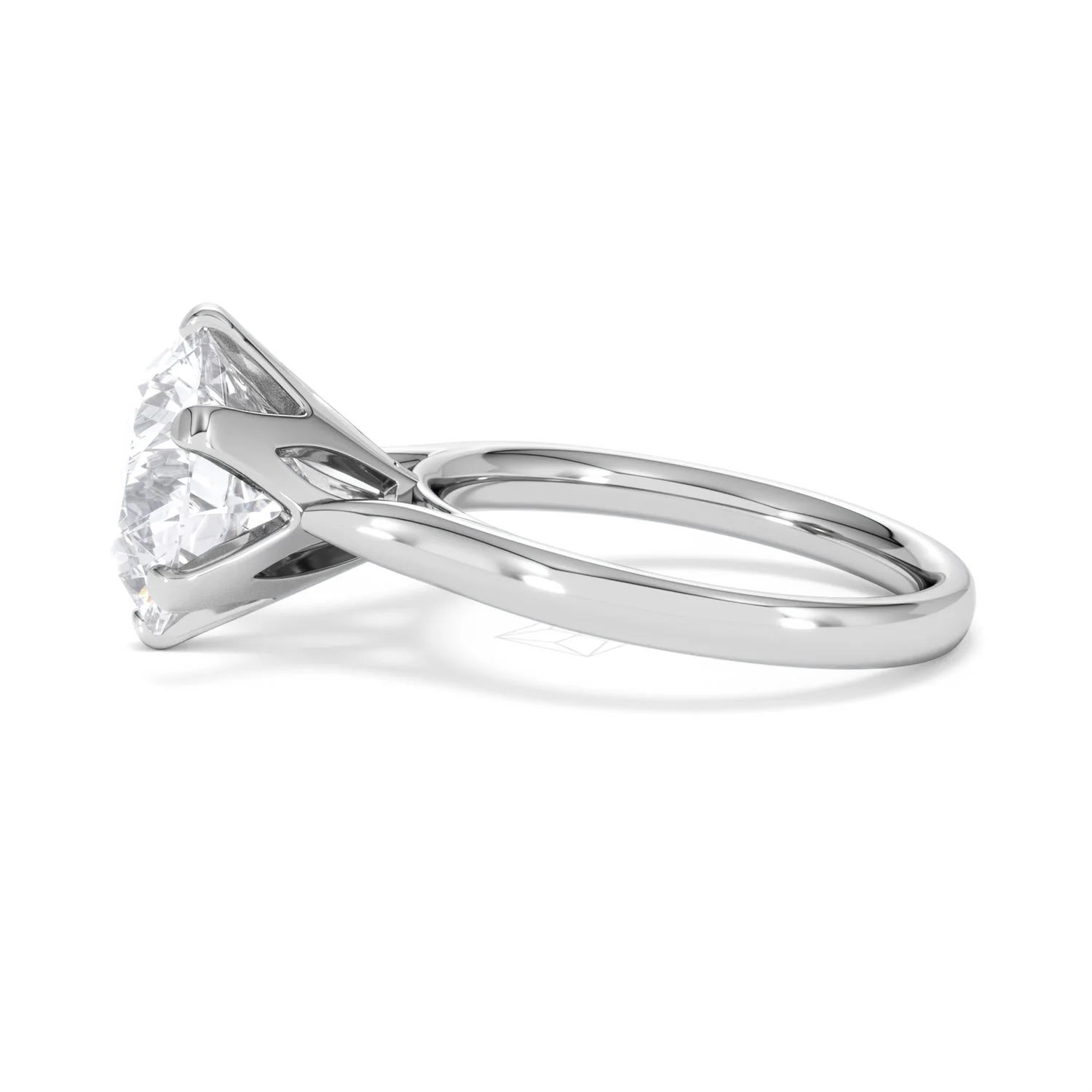Low Set Chloe 5.00ct Lab Diamond Round Cut Engagement Ring in Platinum G/VS1 - Image 70