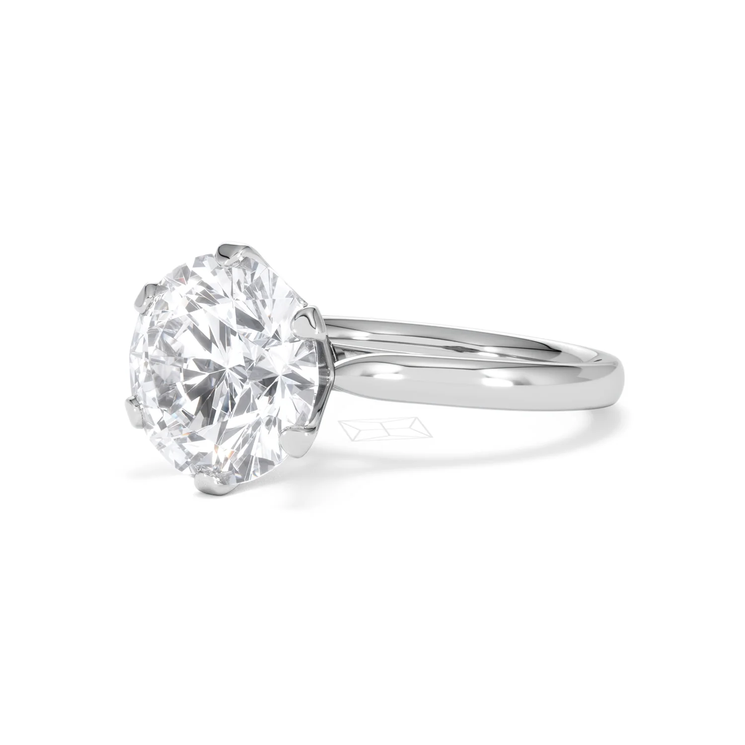Low Set Chloe 5.00ct Lab Diamond Round Cut Engagement Ring in Platinum G/VS1 - Image 81