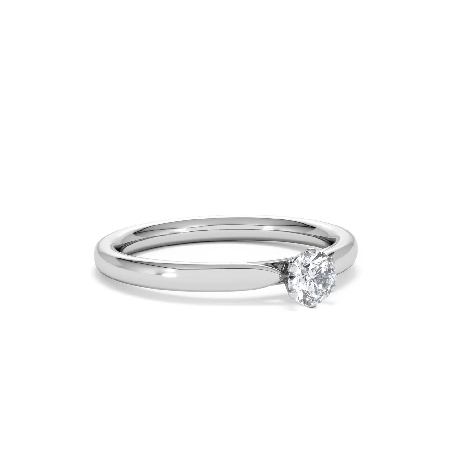 Low Set Chloe Lab Diamond Engagement Ring 0.25CT F/VS1 18K White Gold - Image 15