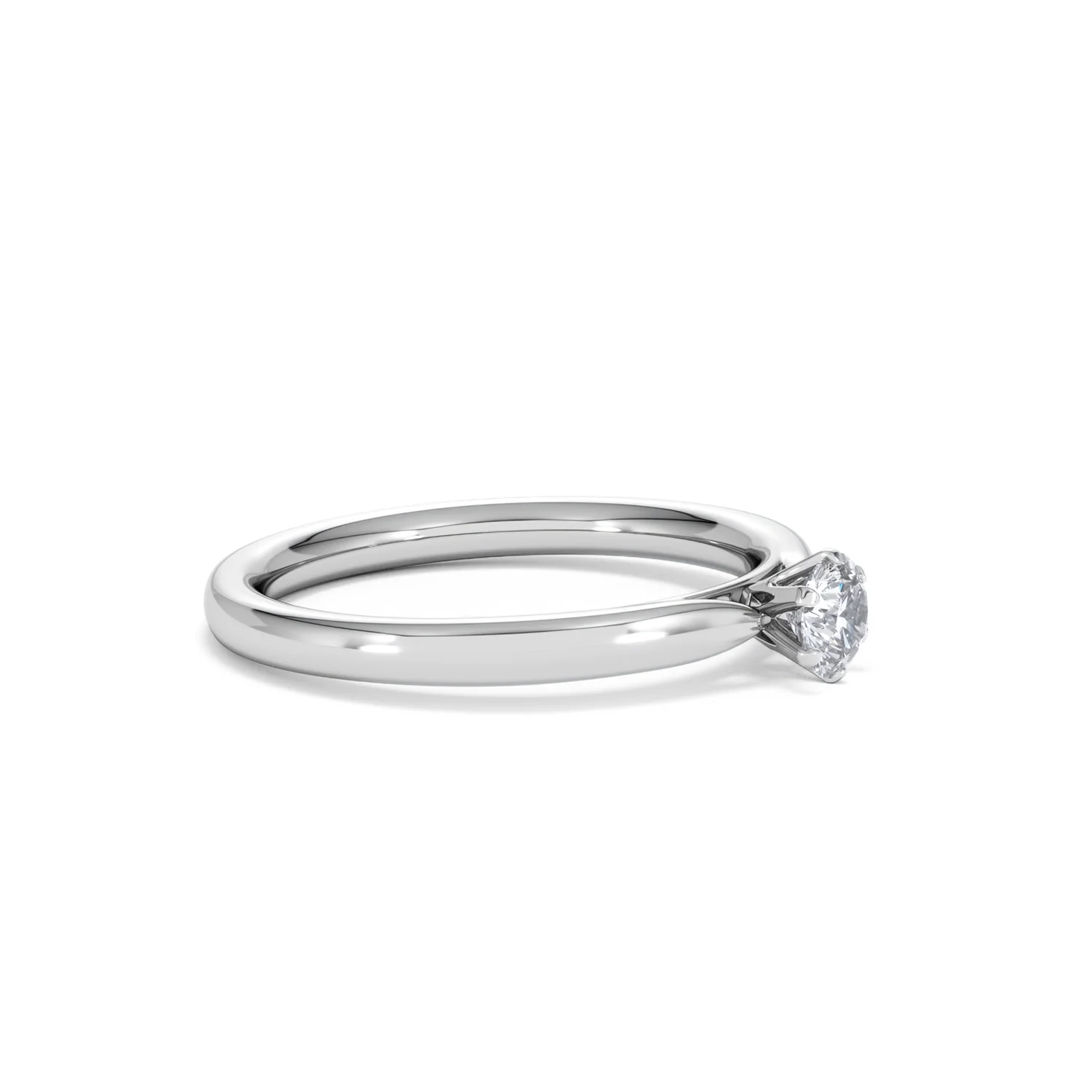 Low Set Chloe Lab Diamond Engagement Ring 0.25CT F/VS1 18K White Gold - Image 21