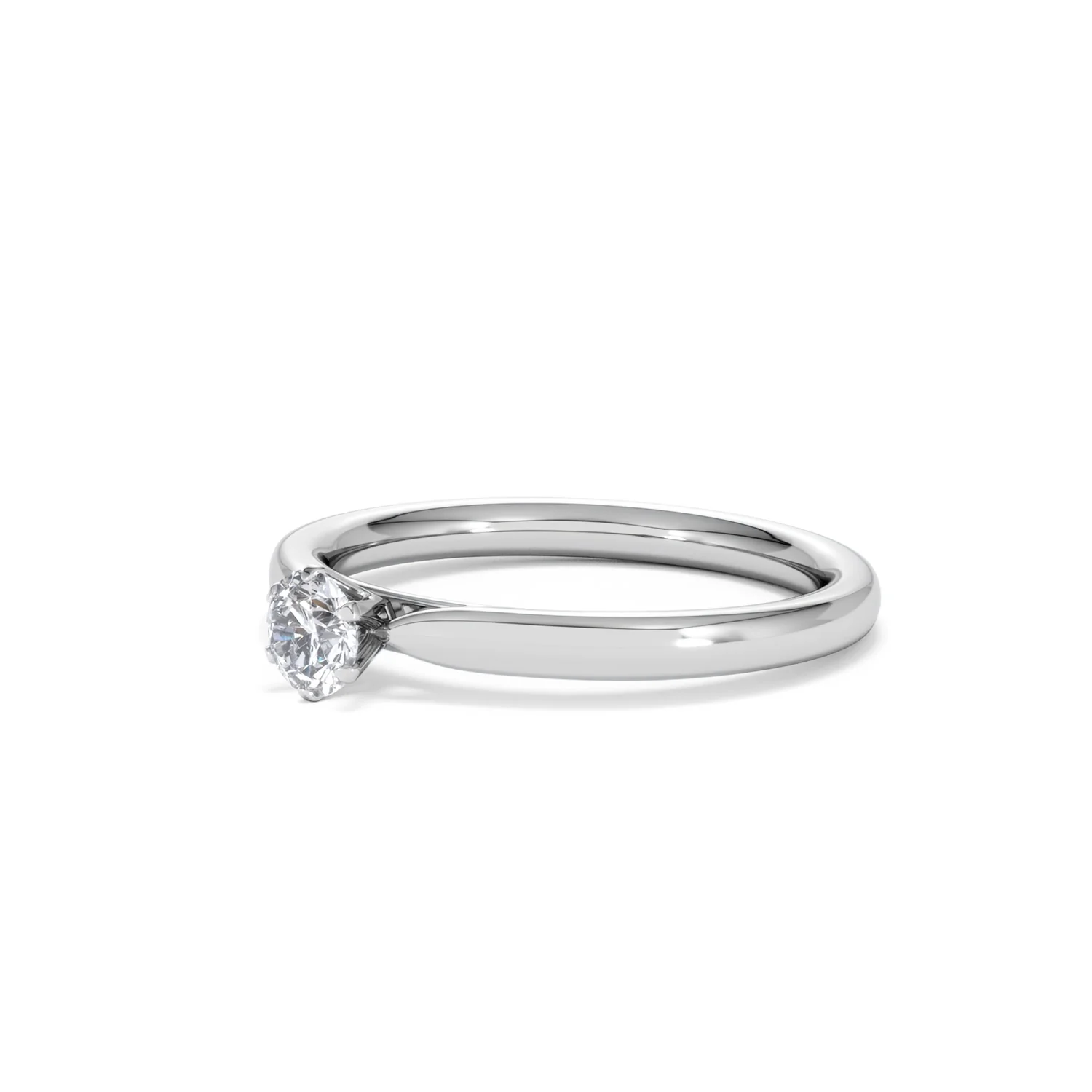 Low Set Chloe Lab Diamond Engagement Ring 0.25CT F/VS1 18K White Gold - Image 78