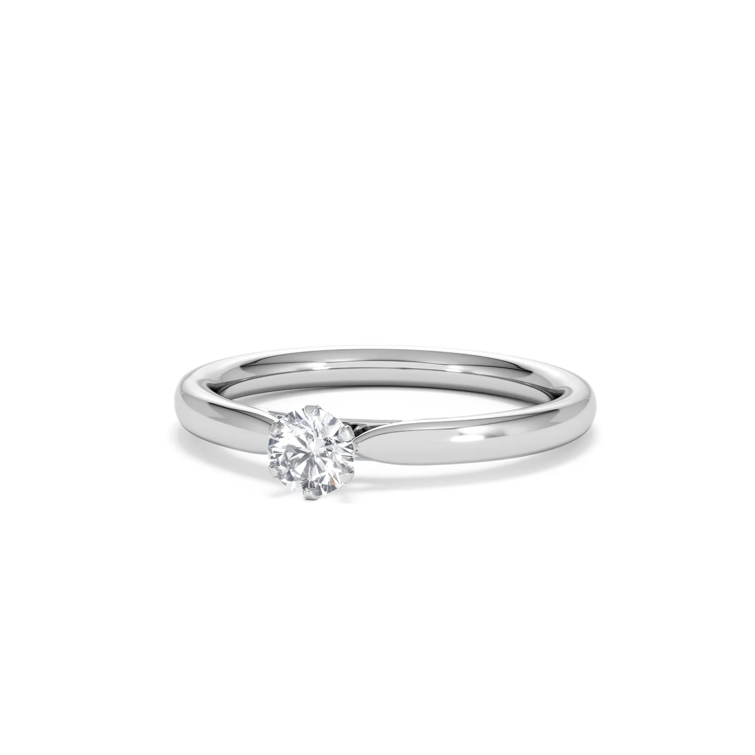 Low Set Chloe Lab Diamond Engagement Ring 0.25CT F/VS1 18K White Gold - Image 84