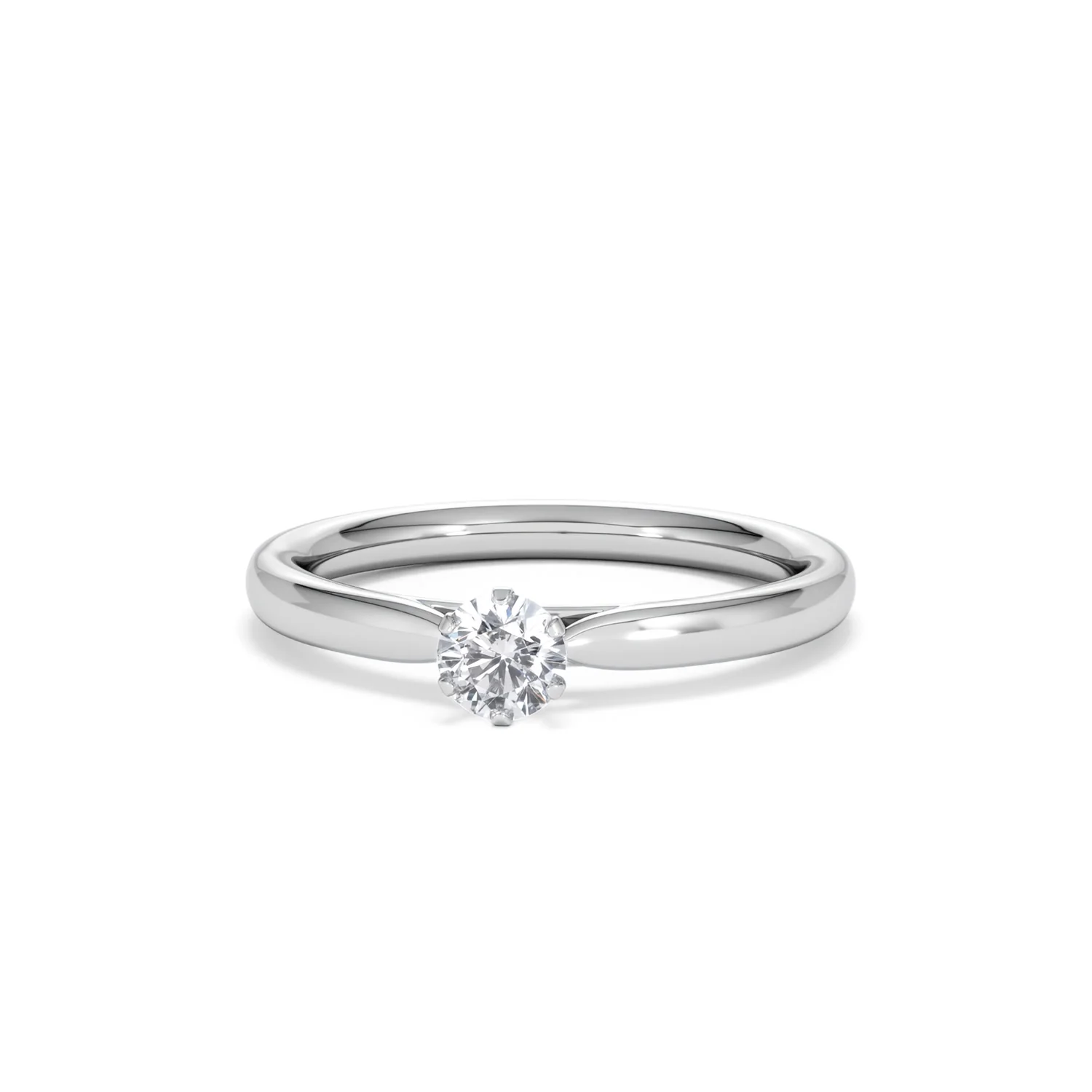 Low Set Chloe Lab Diamond Engagement Ring 0.25CT F/VS1 18K White Gold - Image 86