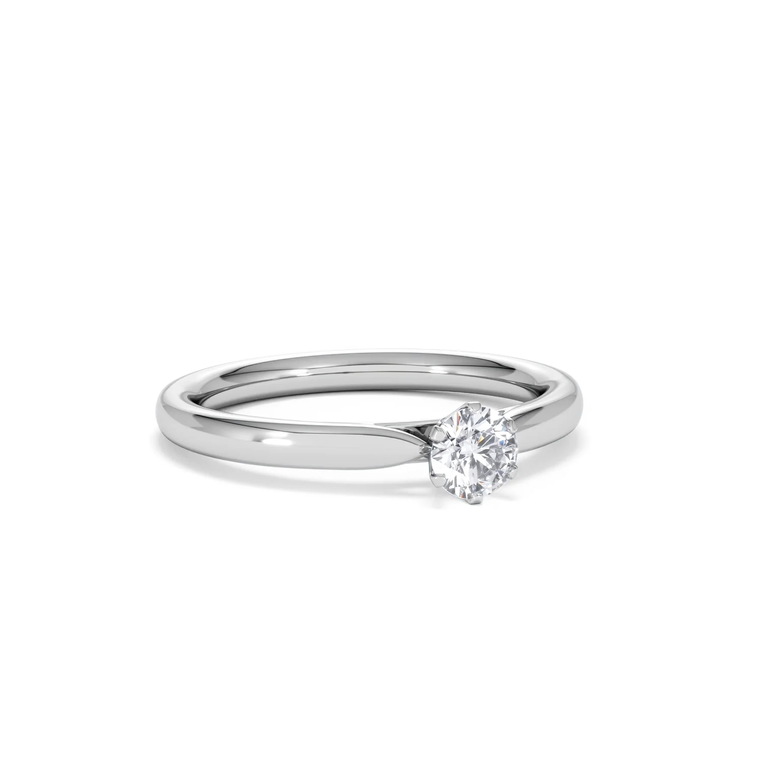 Low Set Chloe Lab Diamond Engagement Ring 0.33CT F/VS1 18K White Gold - Image 13