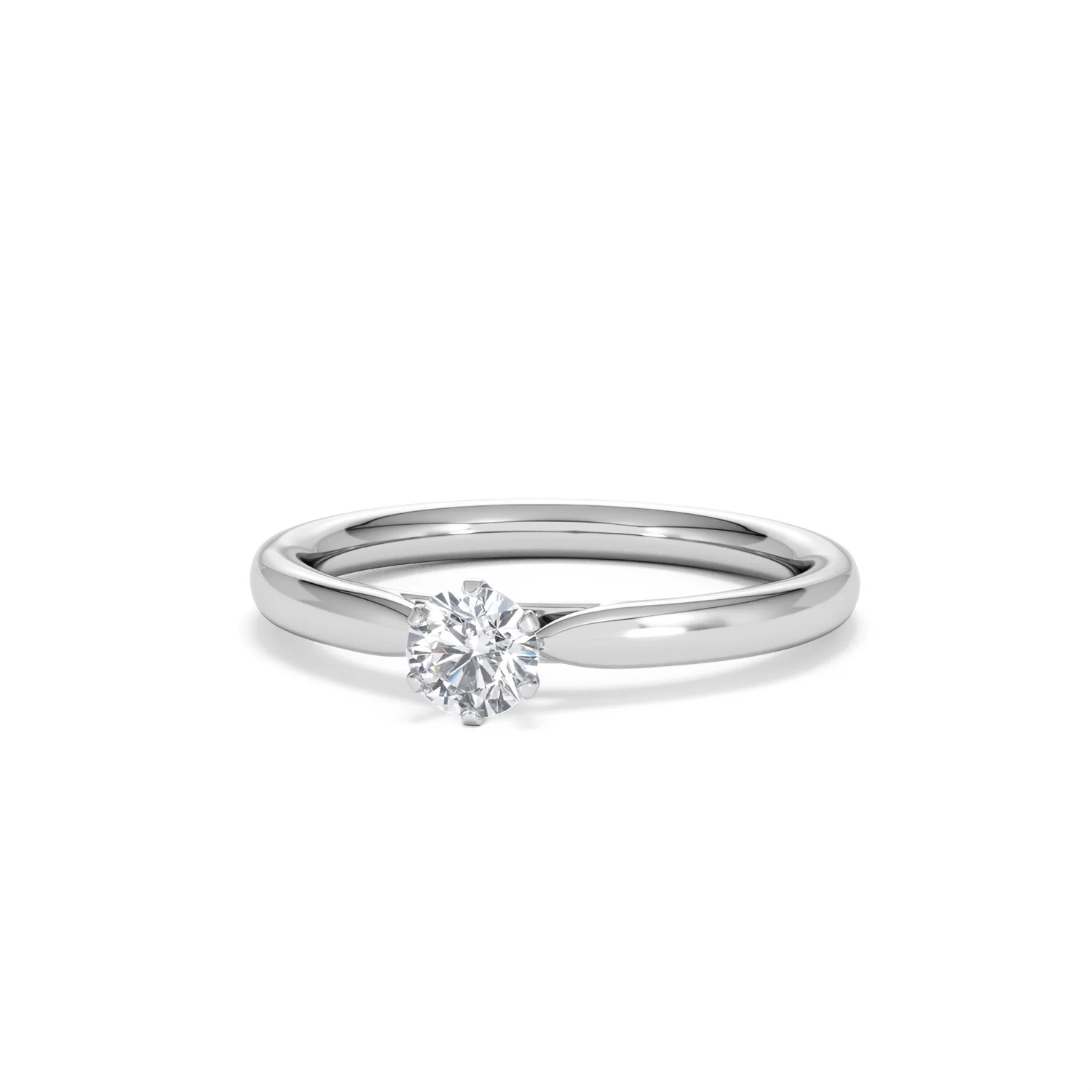 Low Set Chloe Lab Diamond Engagement Ring 0.33CT F/VS1 18K White Gold - Image 85