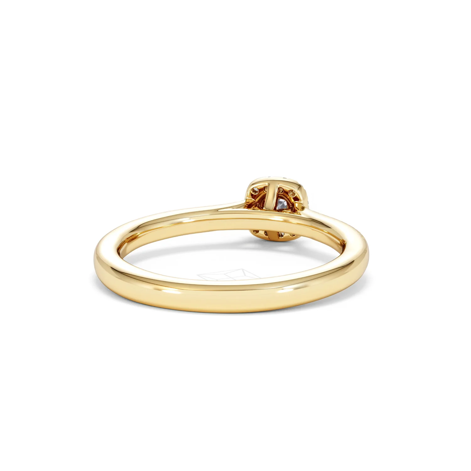 Lumia Cushion Cut Lab Diamond Halo Ring 0.33ct F/VS in 18K Gold Vermeil - Image 46