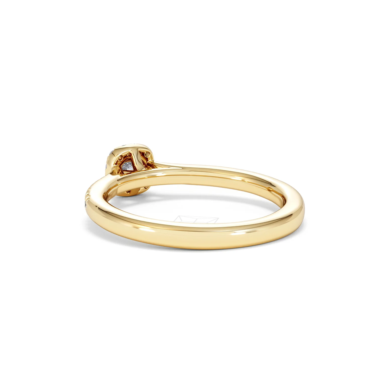 Lumia Cushion Cut Lab Diamond Halo Ring 0.33ct F/VS in 18K Gold Vermeil - Image 57