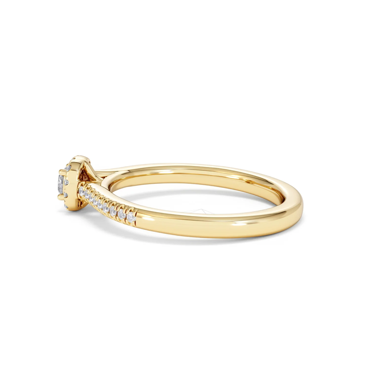 Lumia Cushion Cut Lab Diamond Halo Ring 0.33ct F/VS in 18K Gold Vermeil - Image 67