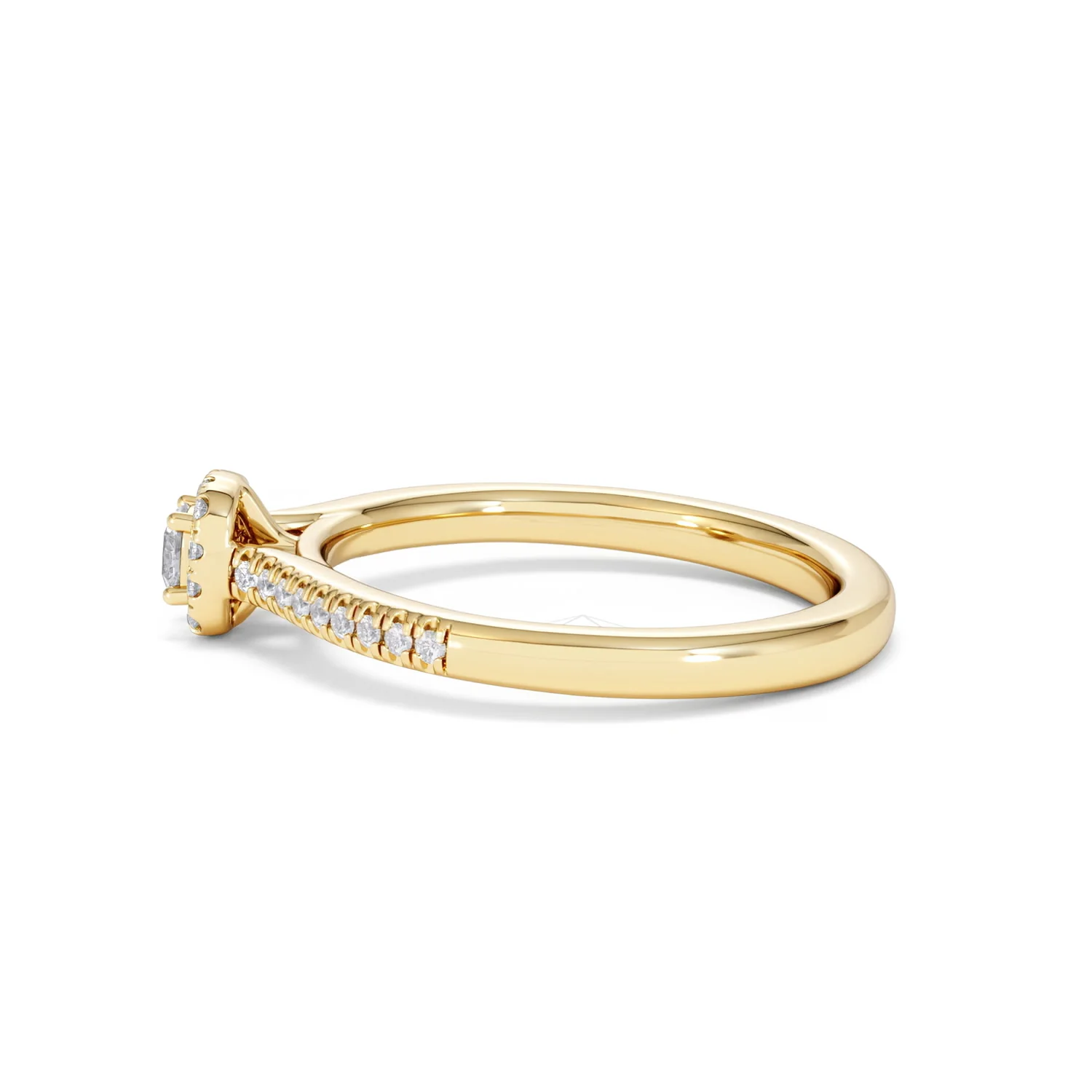 Lumia Cushion Cut Lab Diamond Halo Ring 0.33ct F/VS in 18K Gold Vermeil - Image 69