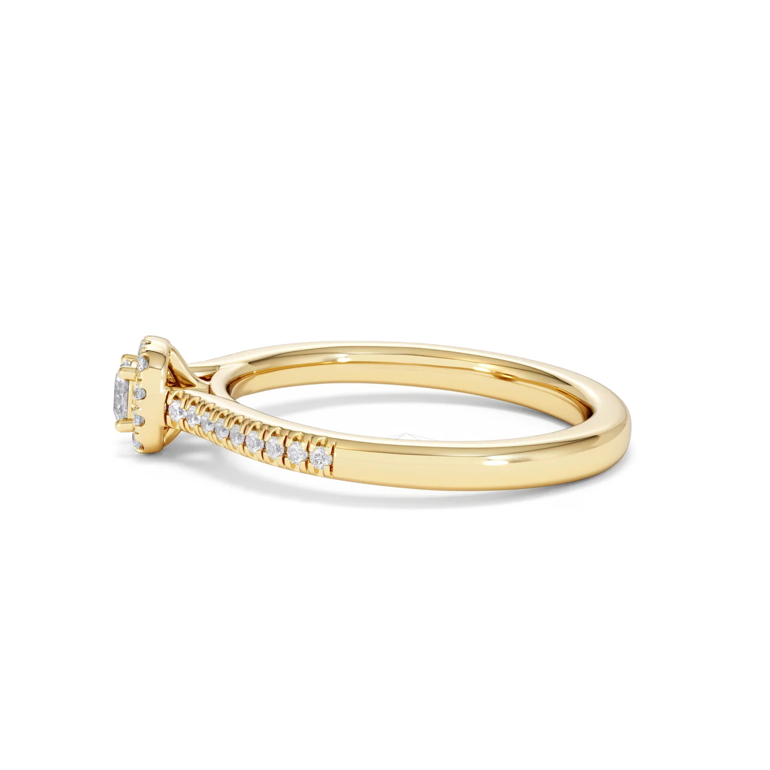 Lumia Cushion Cut Lab Diamond Halo Ring 0.33ct F/VS in 18K Gold Vermeil - Image 70