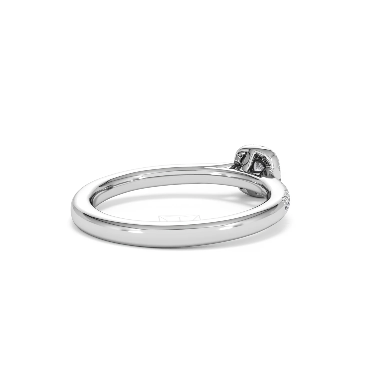 Lumia Cushion Cut Lab Diamond Halo Ring 0.33ct F/VS in 925 Silver - Image 41