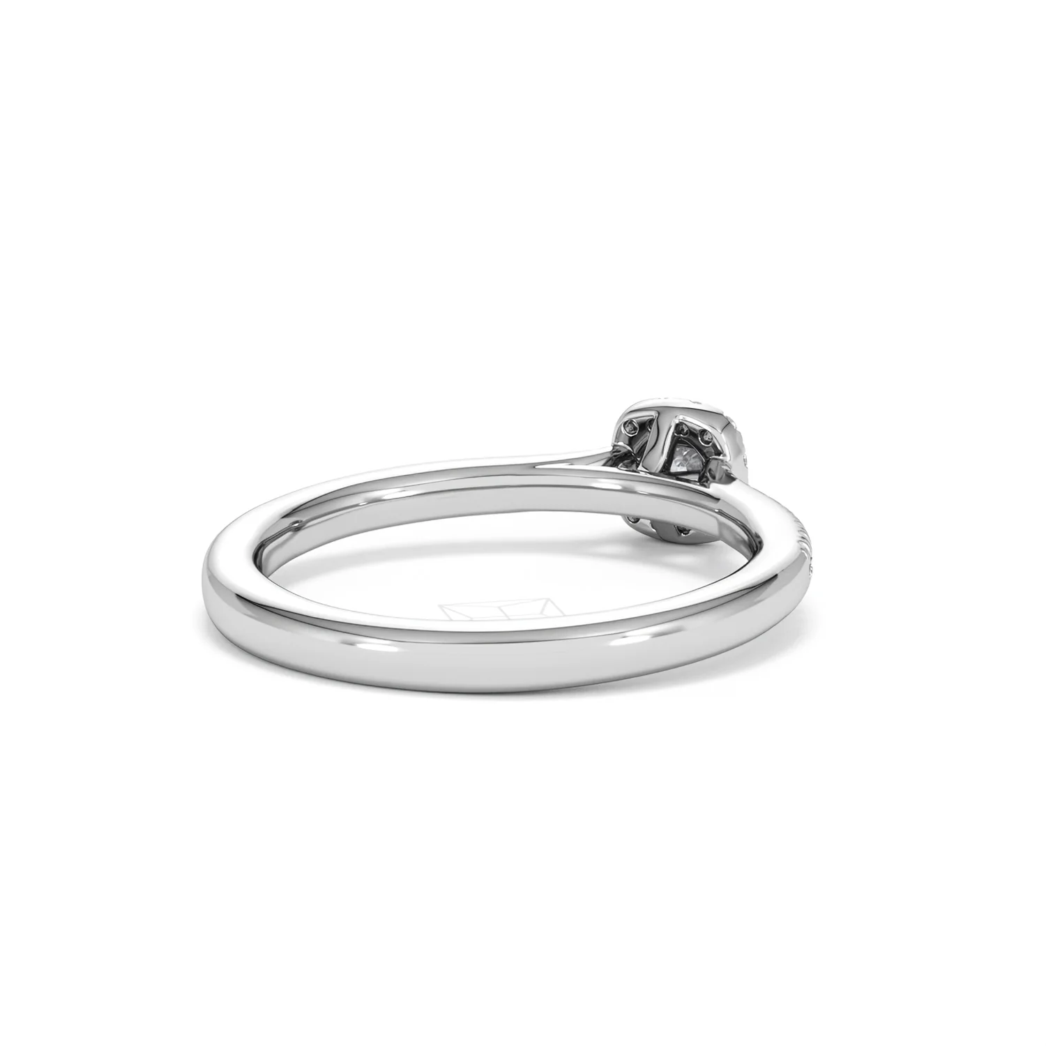 Lumia Cushion Cut Lab Diamond Halo Ring 0.33ct F/VS in 925 Silver - Image 43