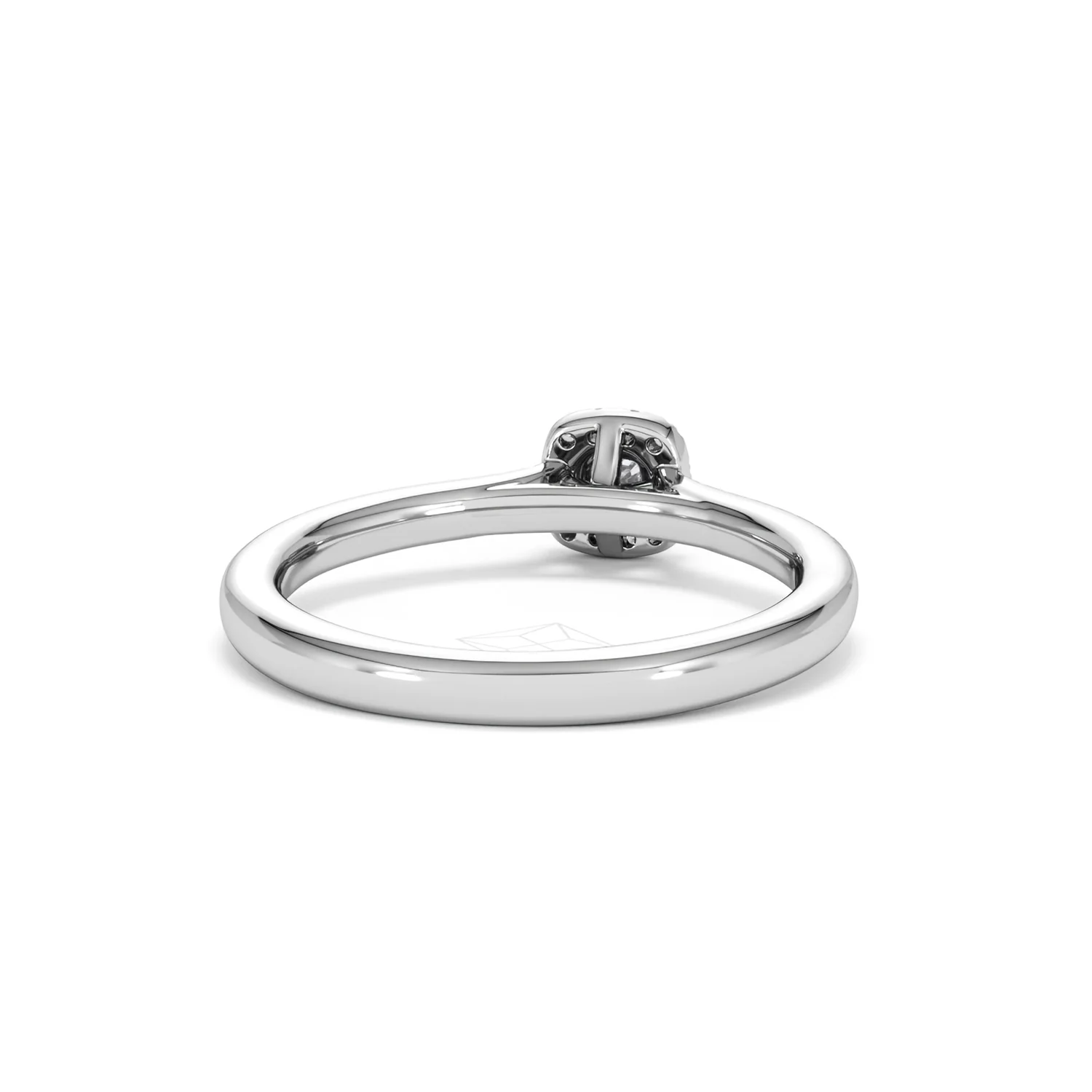 Lumia Cushion Cut Lab Diamond Halo Ring 0.33ct F/VS in 925 Silver - Image 47