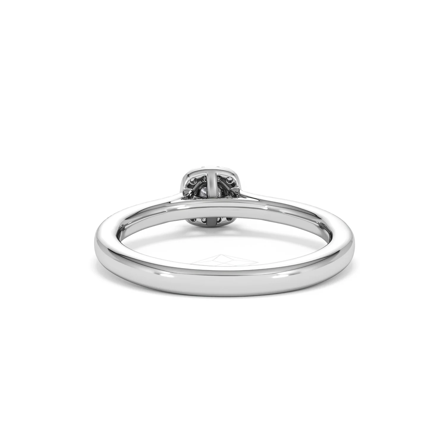 Lumia Cushion Cut Lab Diamond Halo Ring 0.33ct F/VS in 925 Silver - Image 51