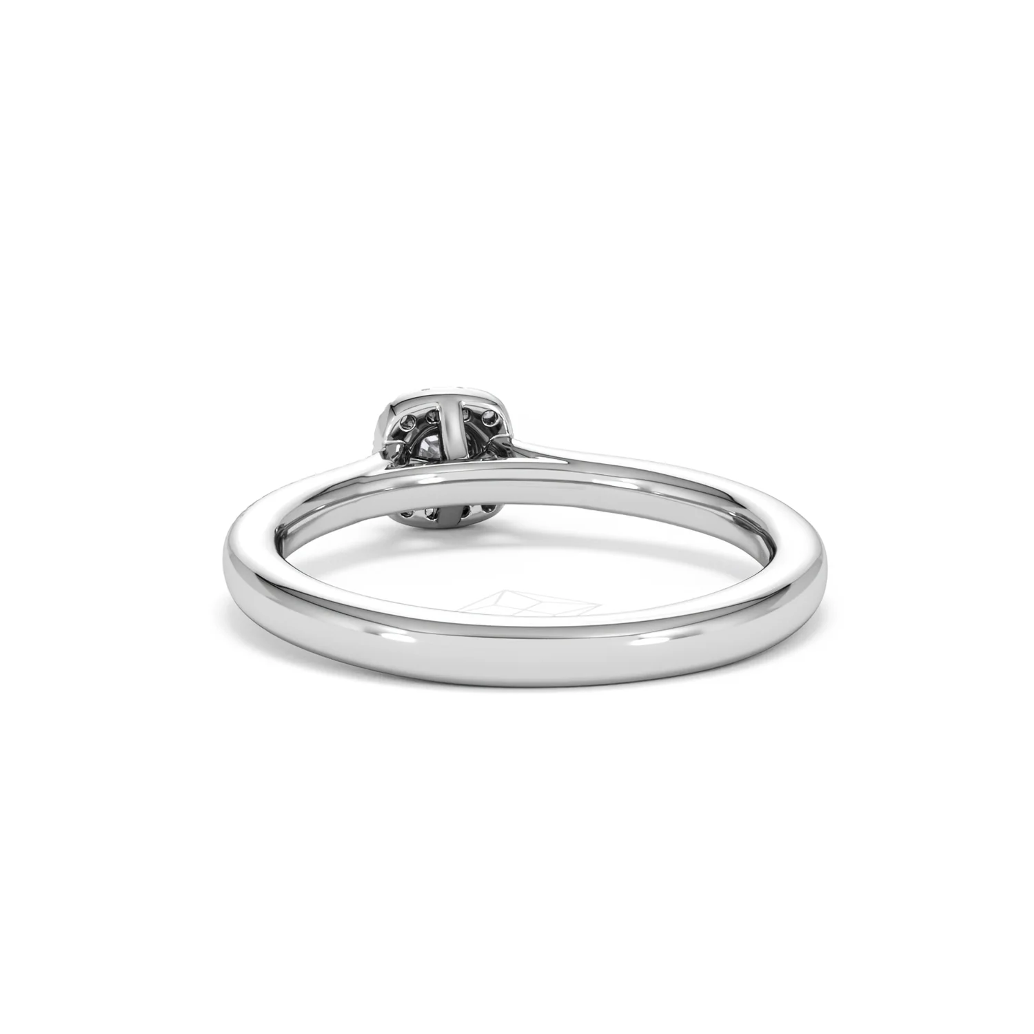 Lumia Cushion Cut Lab Diamond Halo Ring 0.33ct F/VS in 925 Silver - Image 53