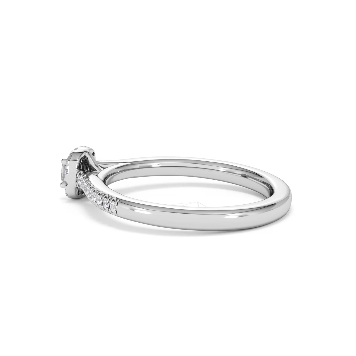 Lumia Cushion Cut Lab Diamond Halo Ring 0.33ct F/VS in 925 Silver - Image 65