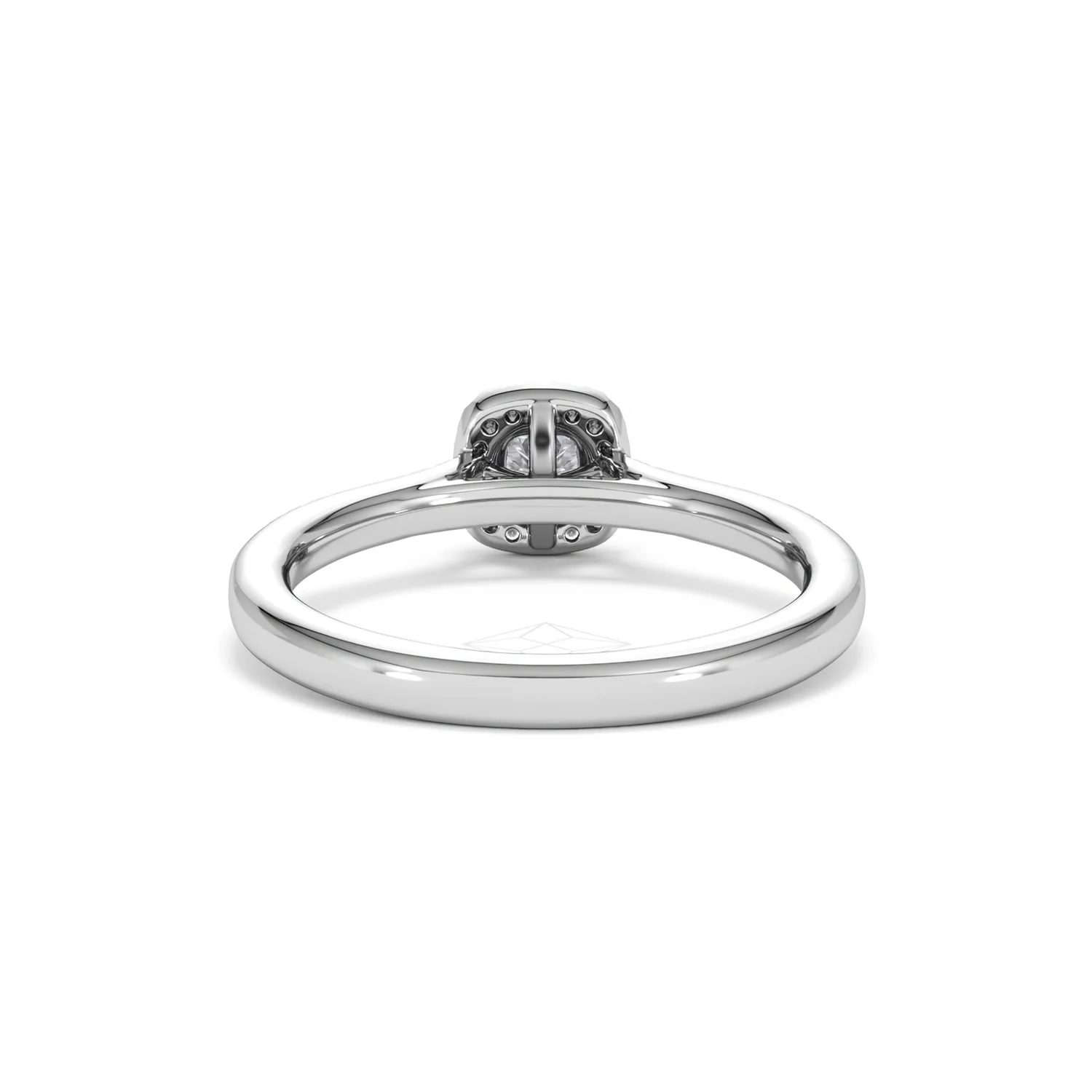 Lumia Cushion Cut Lab Diamond Halo Ring 0.50ct F/VS in 925 Silver - Image 50