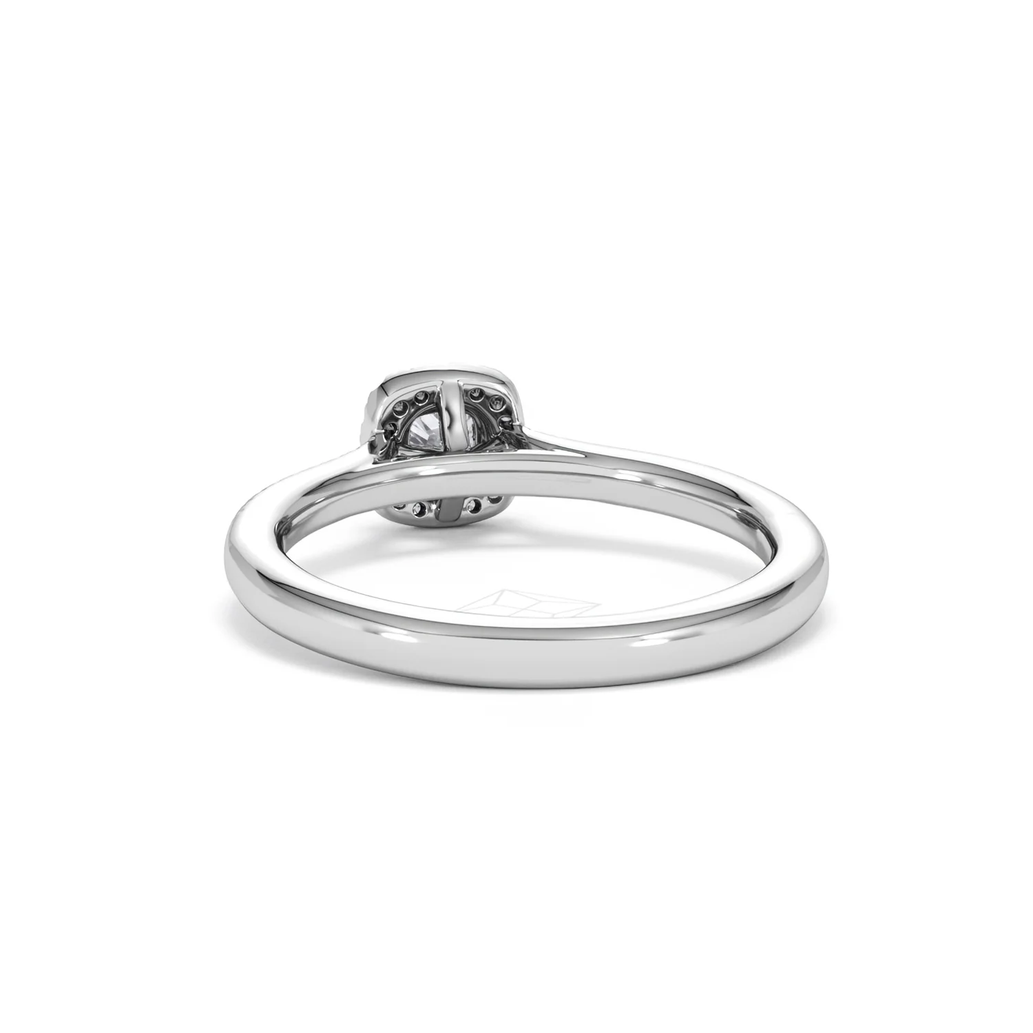 Lumia Cushion Cut Lab Diamond Halo Ring 0.50ct F/VS in 925 Silver - Image 53