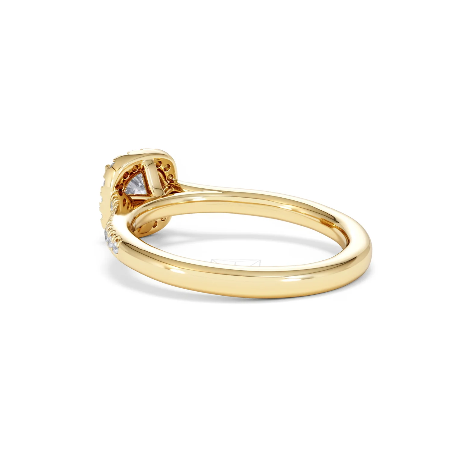 Lumia Cushion Cut Lab Diamond Halo Ring 0.70ct F/VS in 9K Gold - Image 59