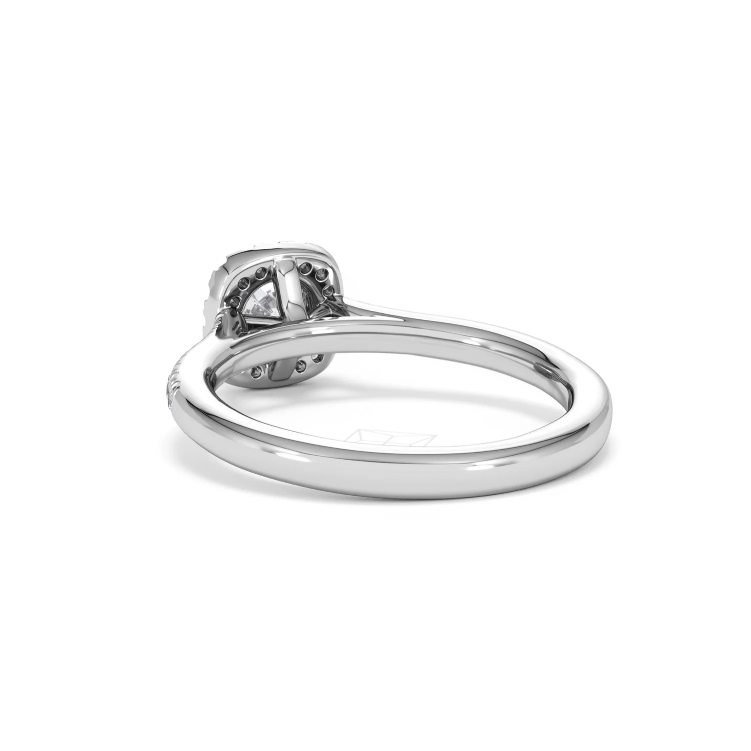 Lumia Cushion Cut Lab Diamond Halo Ring 0.70ct F/VS in 9K White Gold - Image 56