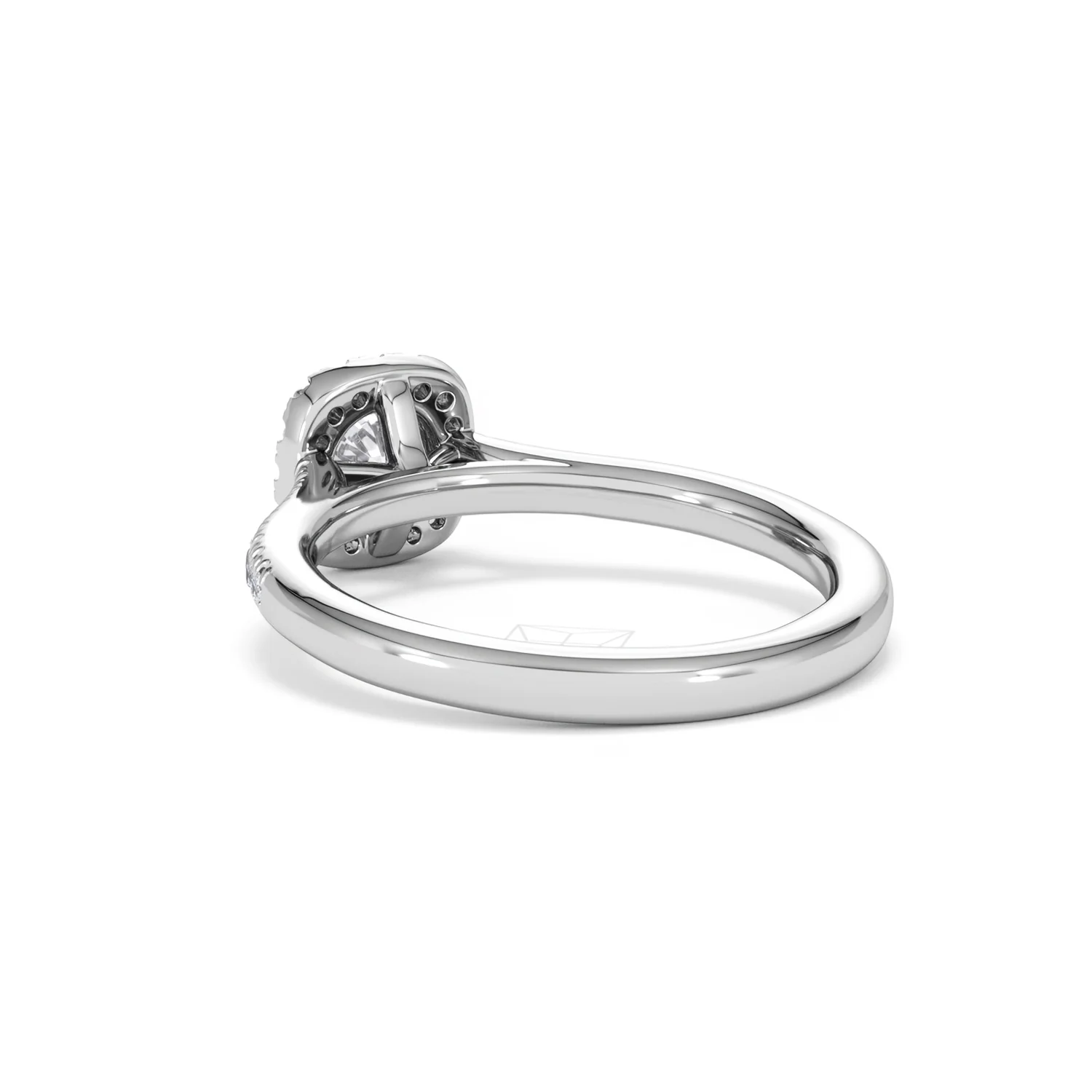 Lumia Cushion Cut Lab Diamond Halo Ring 0.70ct F/VS in 9K White Gold - Image 57