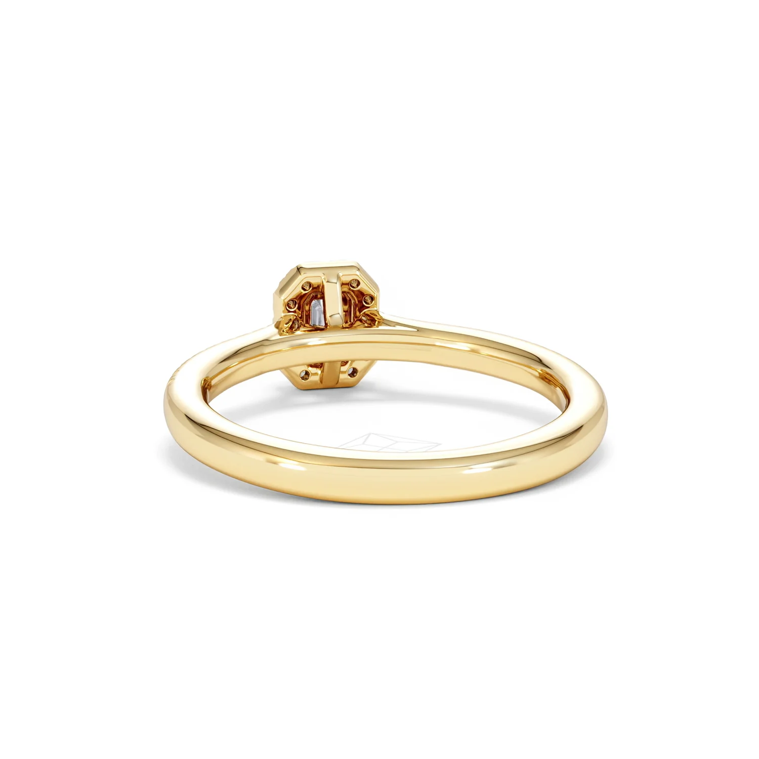 Lumia Emerald Cut Lab Diamond Halo Ring 0.33ct F/VS in 18K Gold Vermeil - Image 53