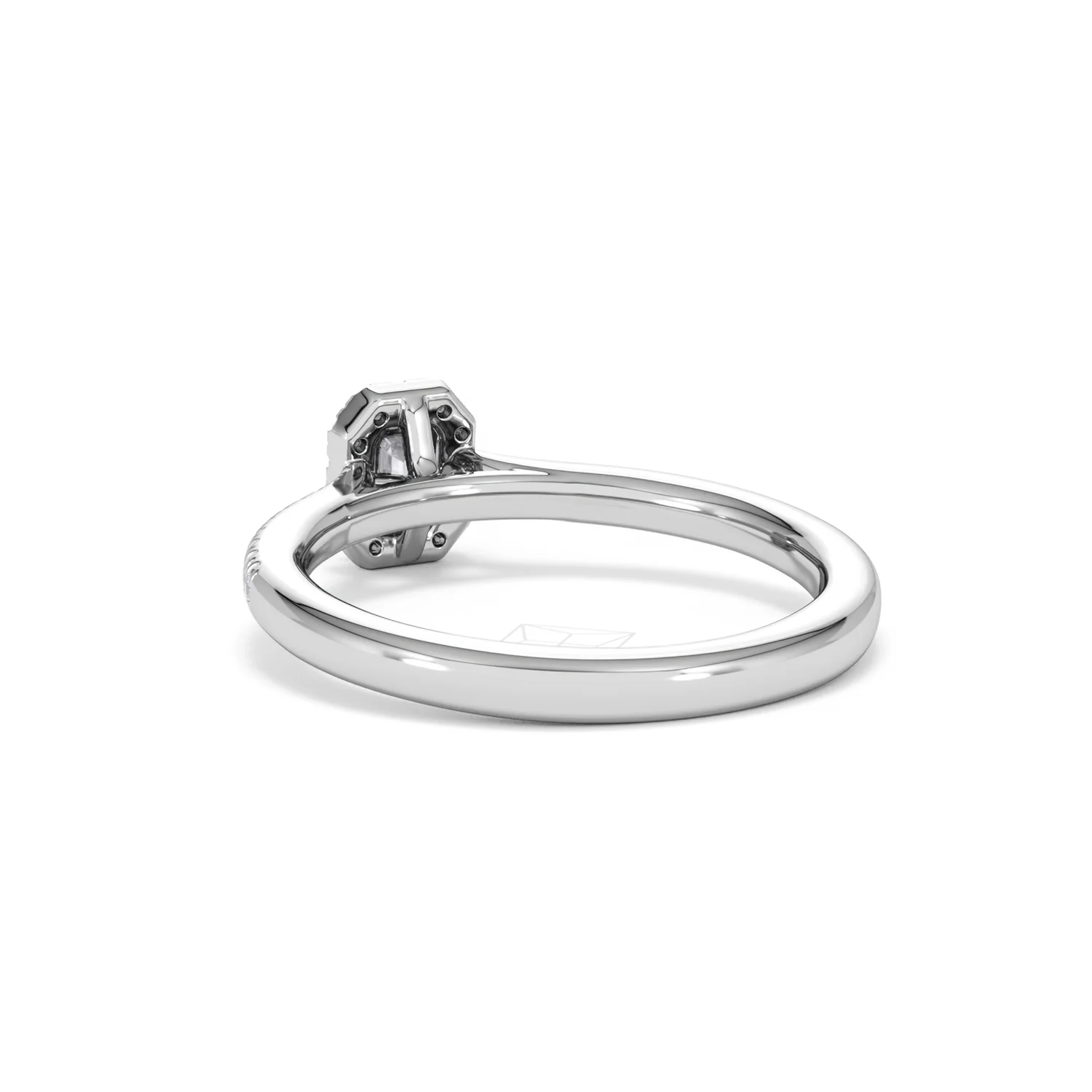 Lumia Emerald Cut Lab Diamond Halo Ring 0.33ct F/VS in 925 Silver - Image 56