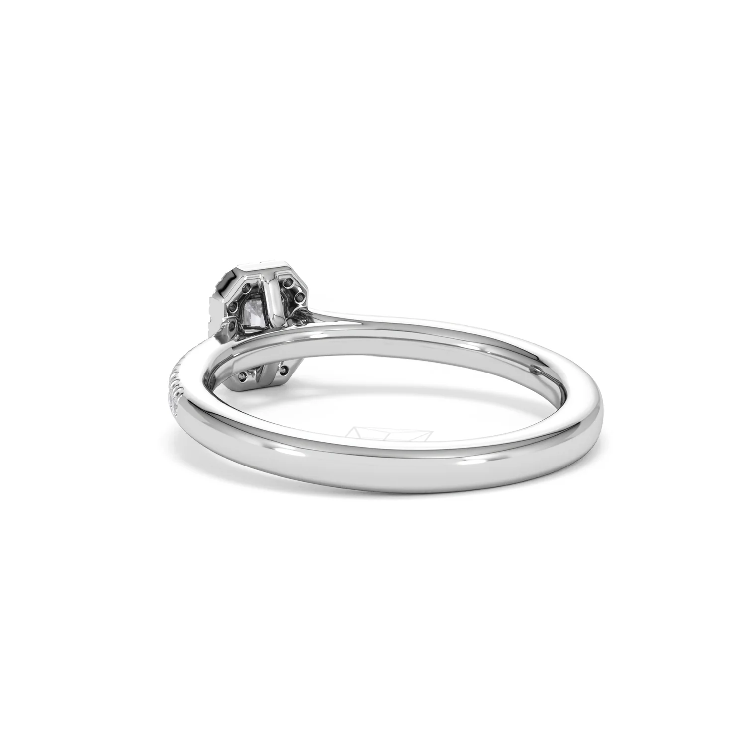 Lumia Emerald Cut Lab Diamond Halo Ring 0.33ct F/VS in 925 Silver - Image 57