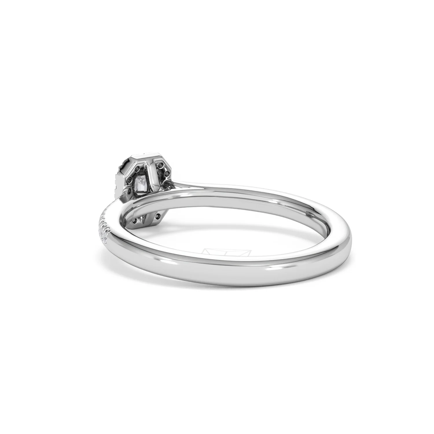 Lumia Emerald Cut Lab Diamond Halo Ring 0.33ct F/VS in 925 Silver - Image 58