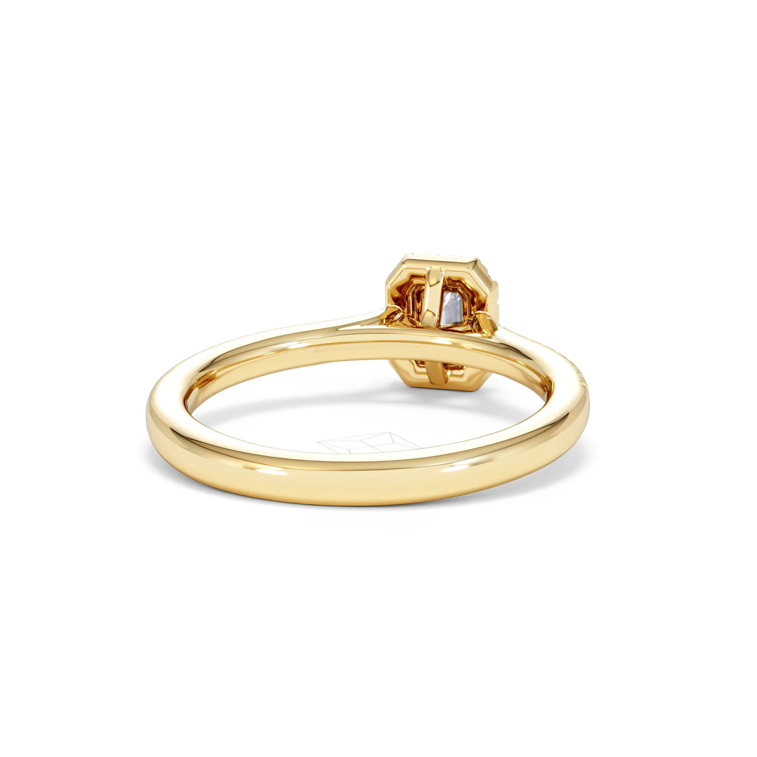 Lumia Emerald Cut Lab Diamond Halo Ring 0.50ct F/VS in 18K Gold Vermeil - Image 46