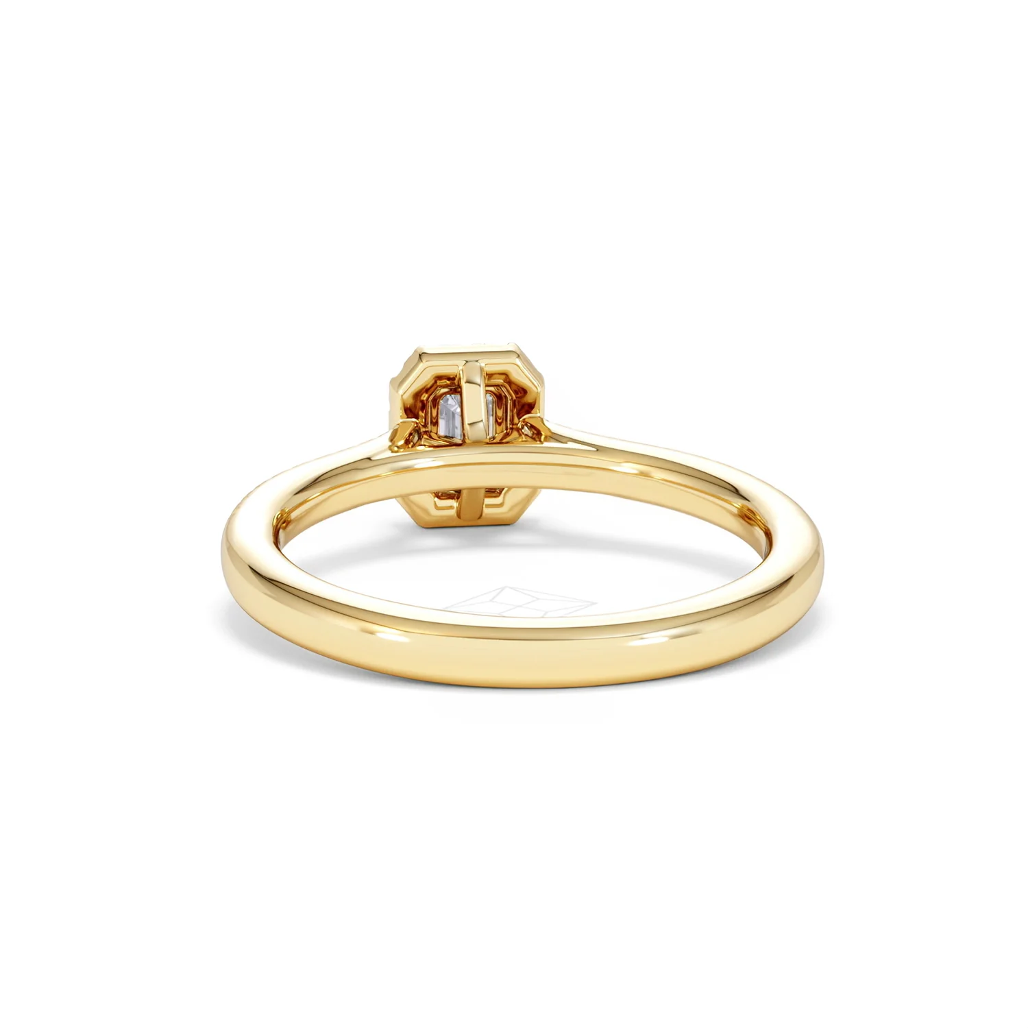 Lumia Emerald Cut Lab Diamond Halo Ring 0.50ct F/VS in 18K Gold Vermeil - Image 52