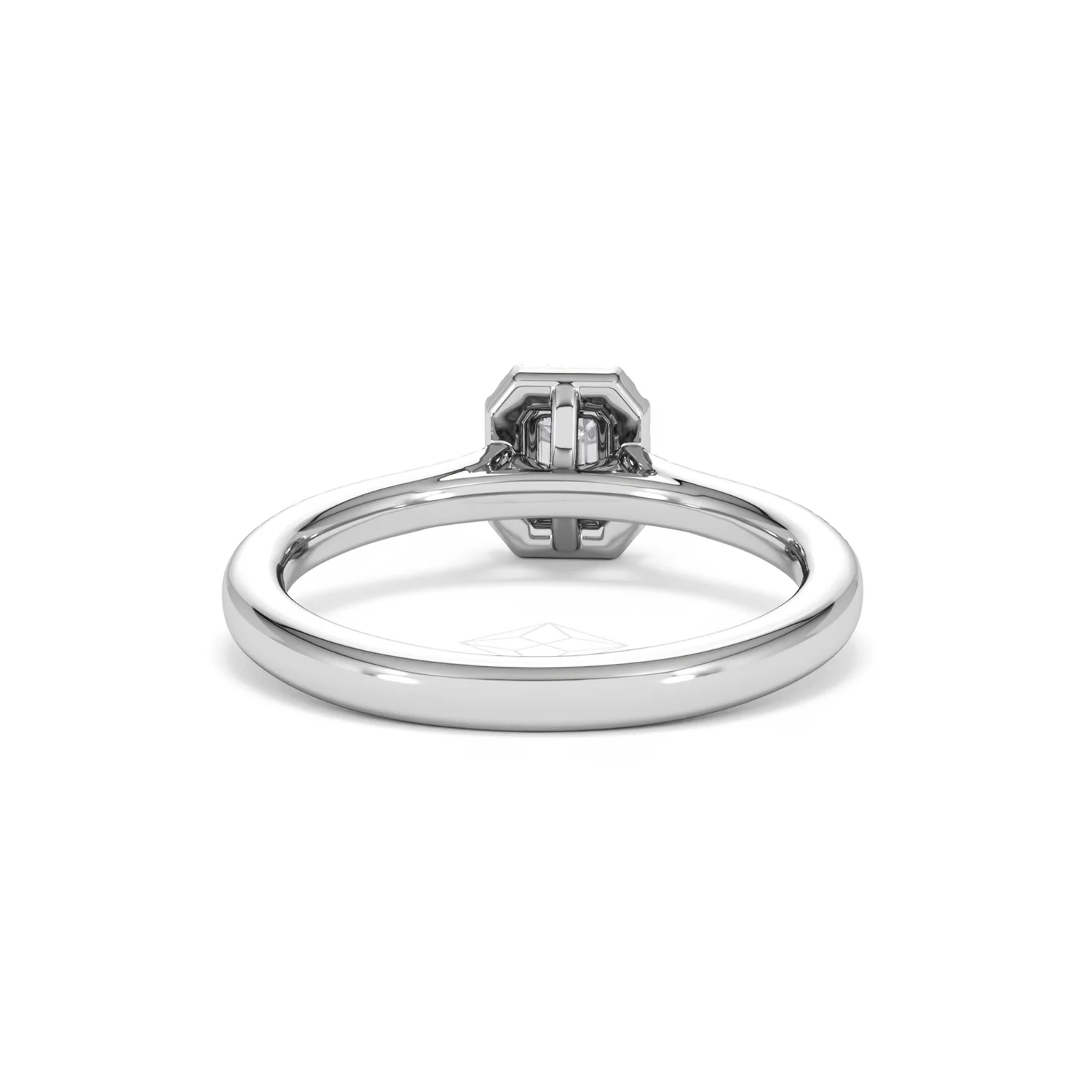 Lumia Emerald Cut Lab Diamond Halo Ring 0.50ct F/VS in 925 Silver - Image 49