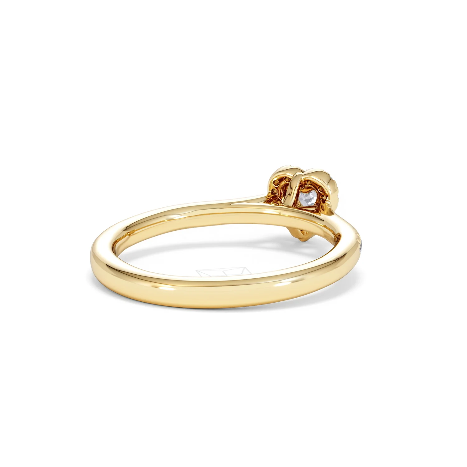 Lumia Heart Cut Lab Diamond Halo Ring 0.33ct F/VS in 18K Gold Vermeil - Image 43
