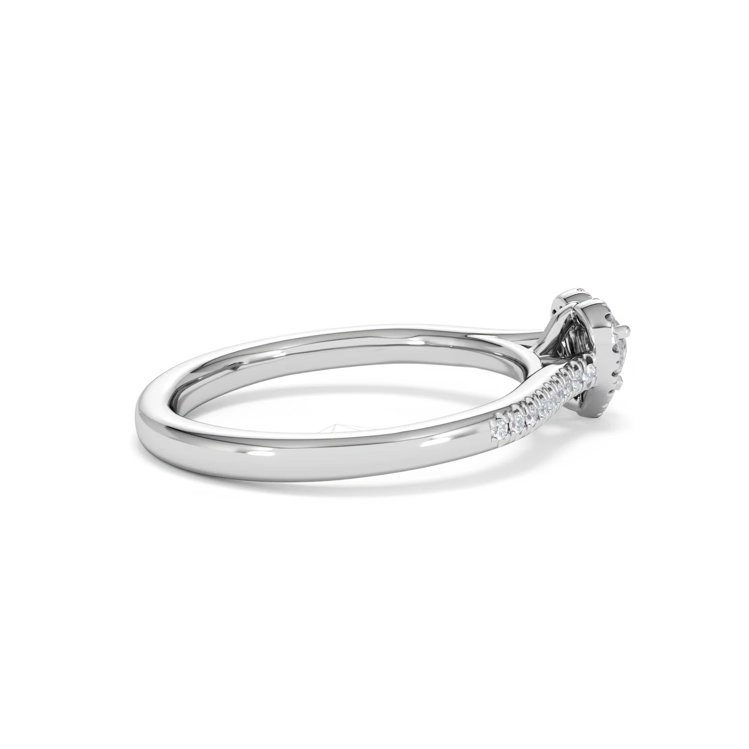 Lumia Heart Cut Lab Diamond Halo Ring 0.33ct F/VS in 925 Silver - Image 33