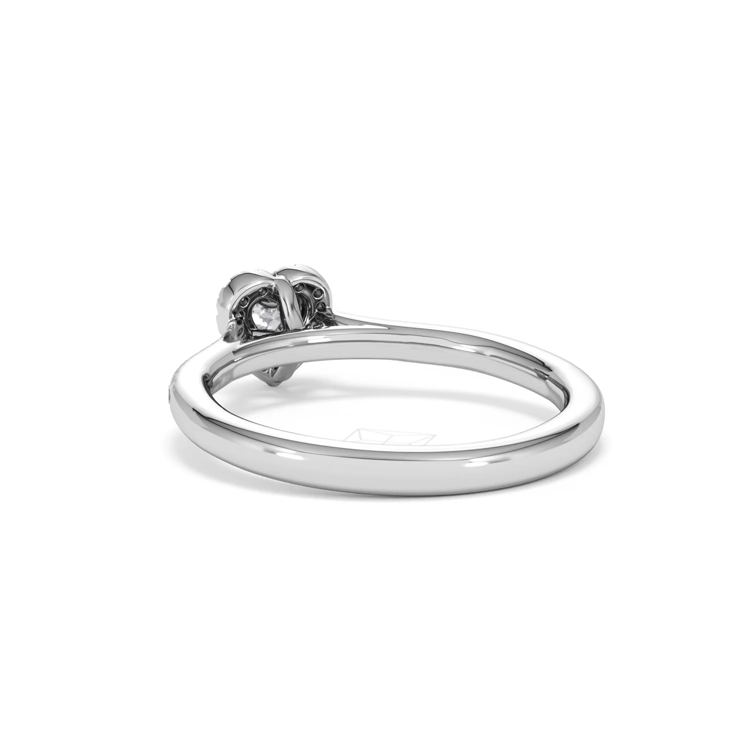 Lumia Heart Cut Lab Diamond Halo Ring 0.33ct F/VS in 925 Silver - Image 55