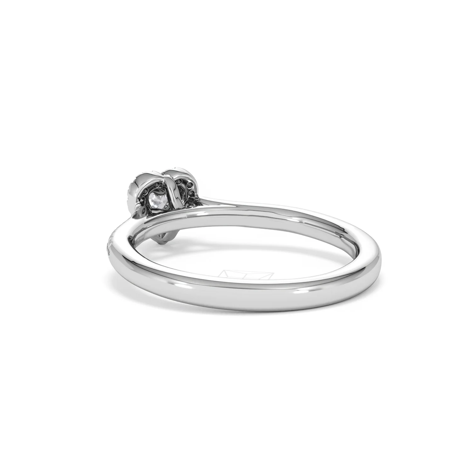 Lumia Heart Cut Lab Diamond Halo Ring 0.33ct F/VS in 925 Silver - Image 56
