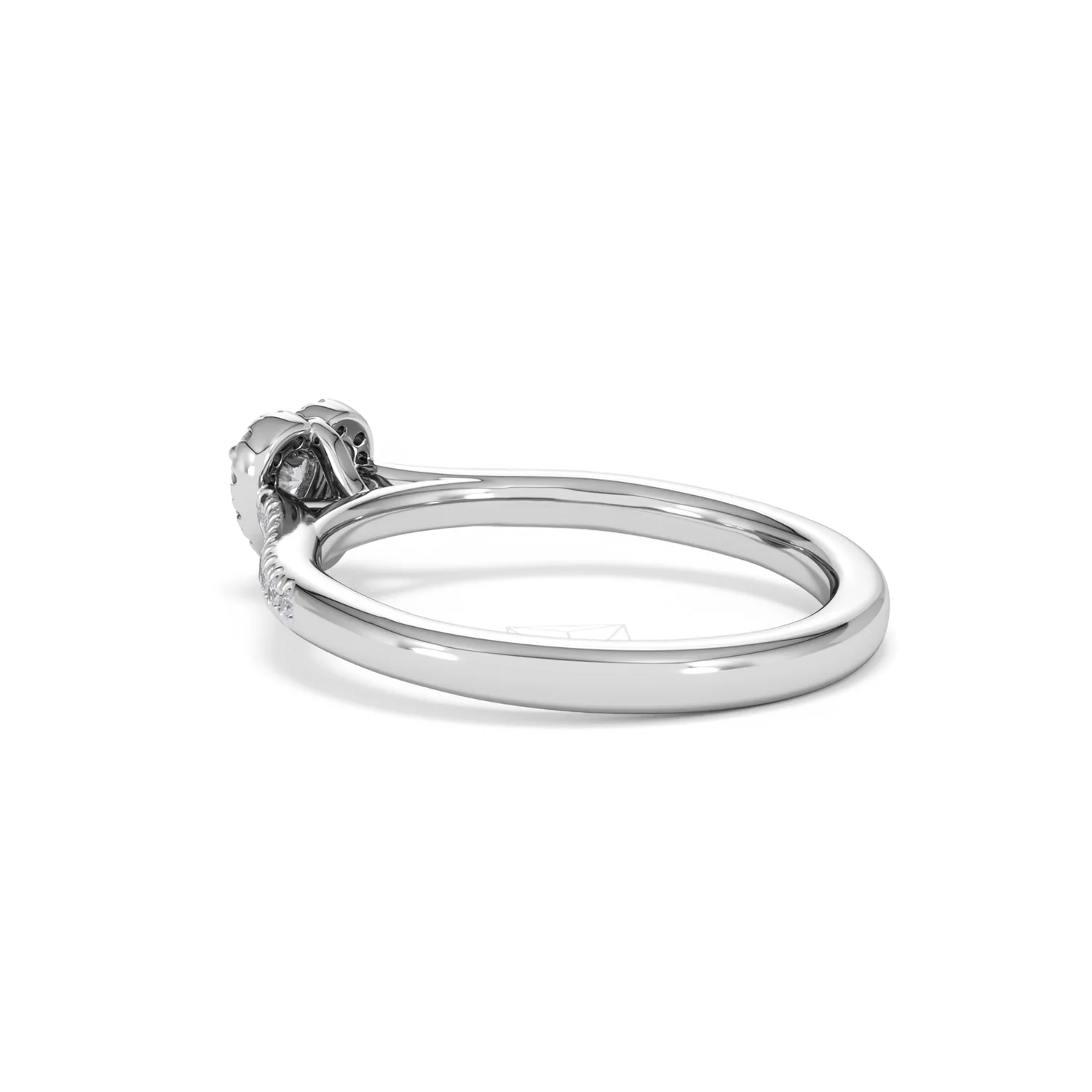Lumia Heart Cut Lab Diamond Halo Ring 0.33ct F/VS in 925 Silver - Image 60